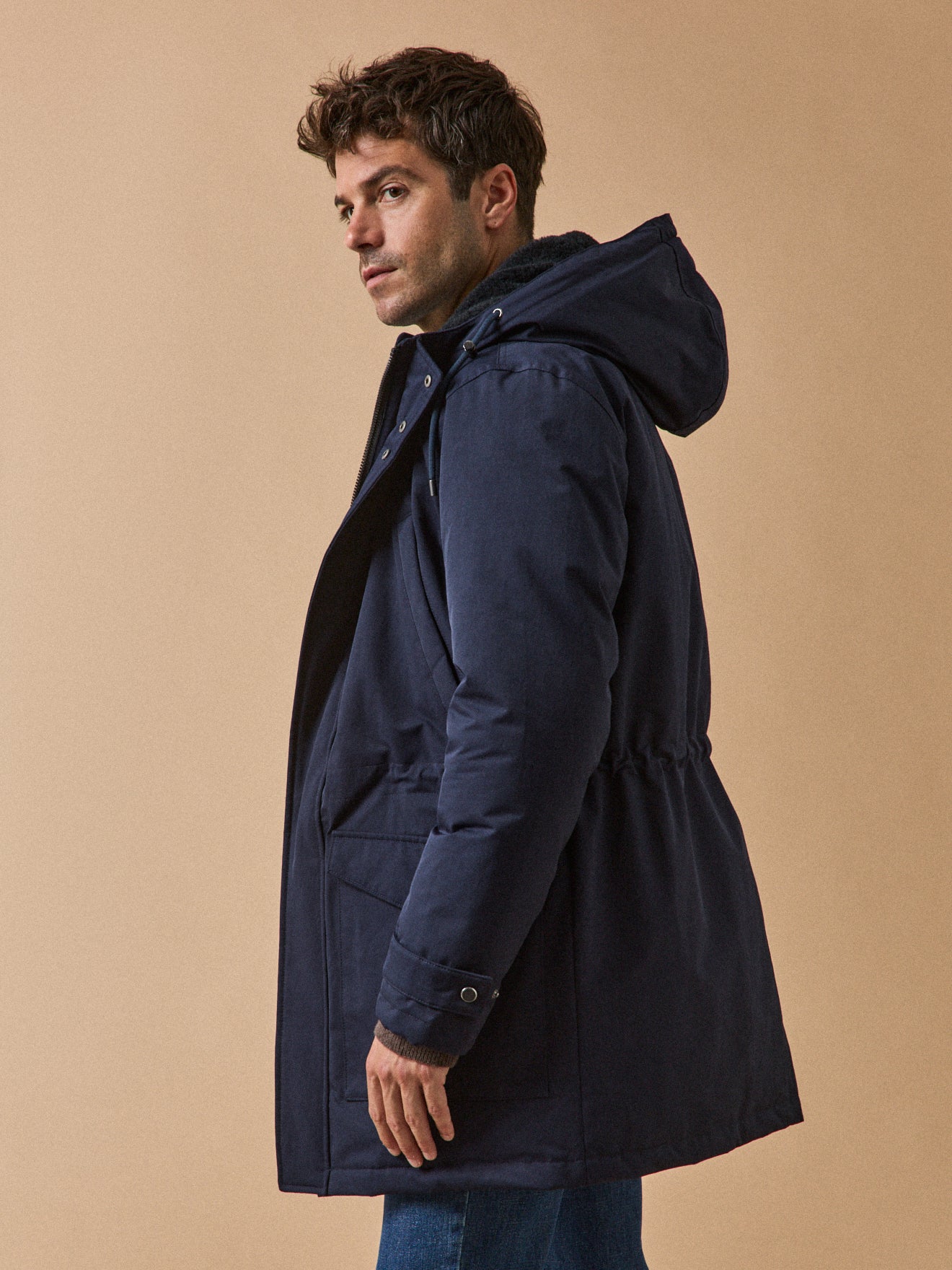Parka longue capuche fourrée homme - Image 2