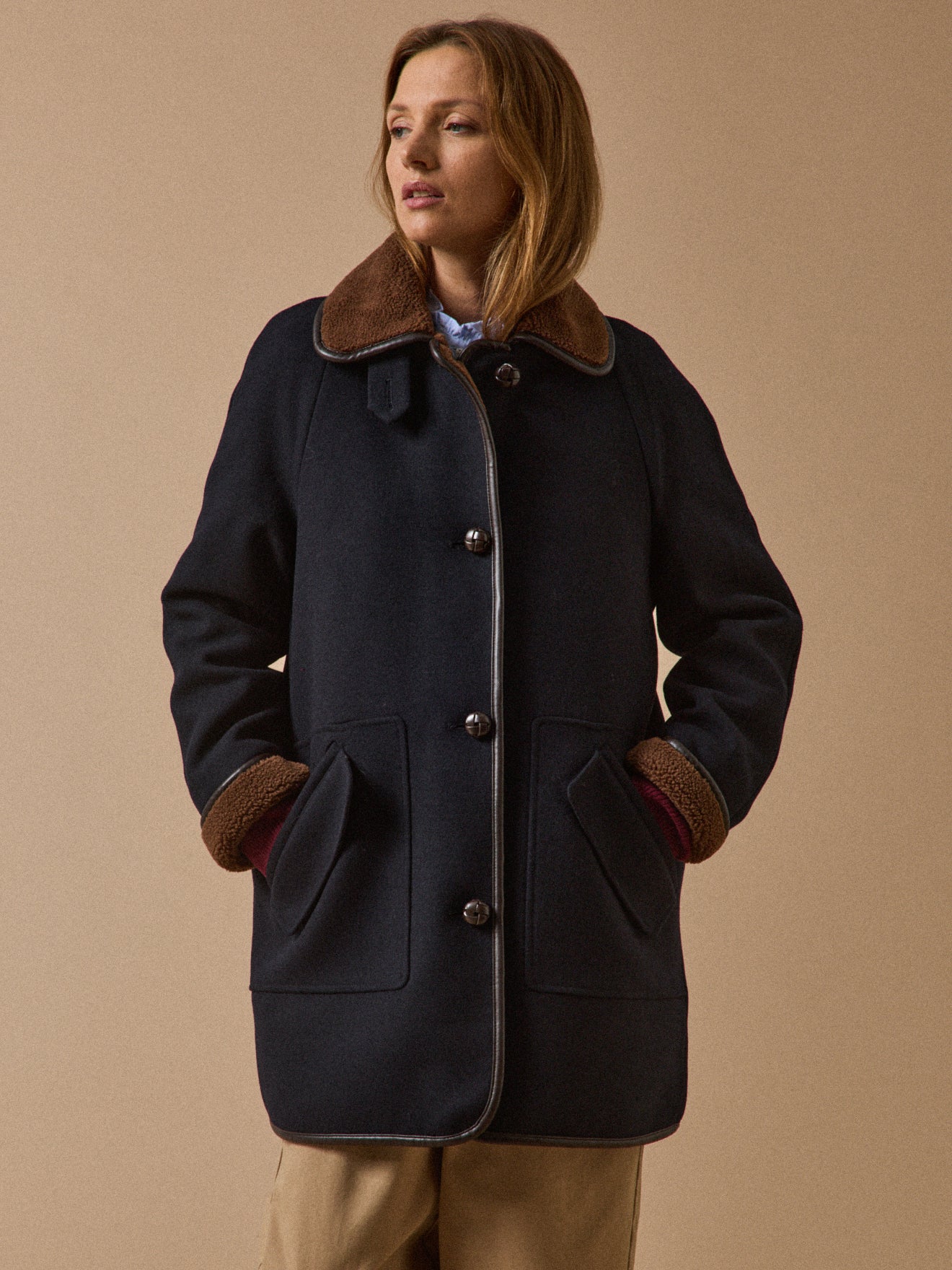 Manteau gansé intérieur sherpa femme - Image 2