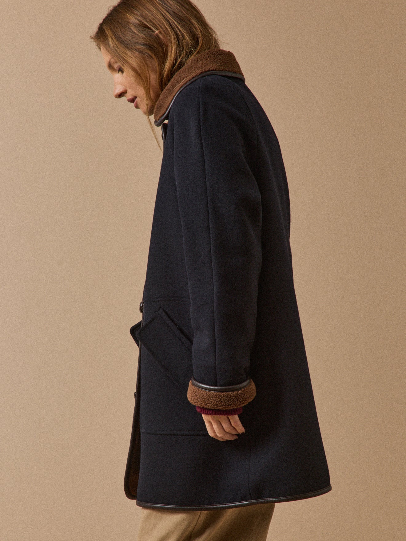 Manteau gansé intérieur sherpa femme - Image 6