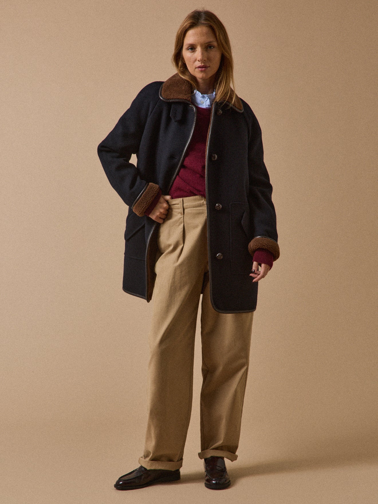 Manteau gansé intérieur sherpa femme - Image 7