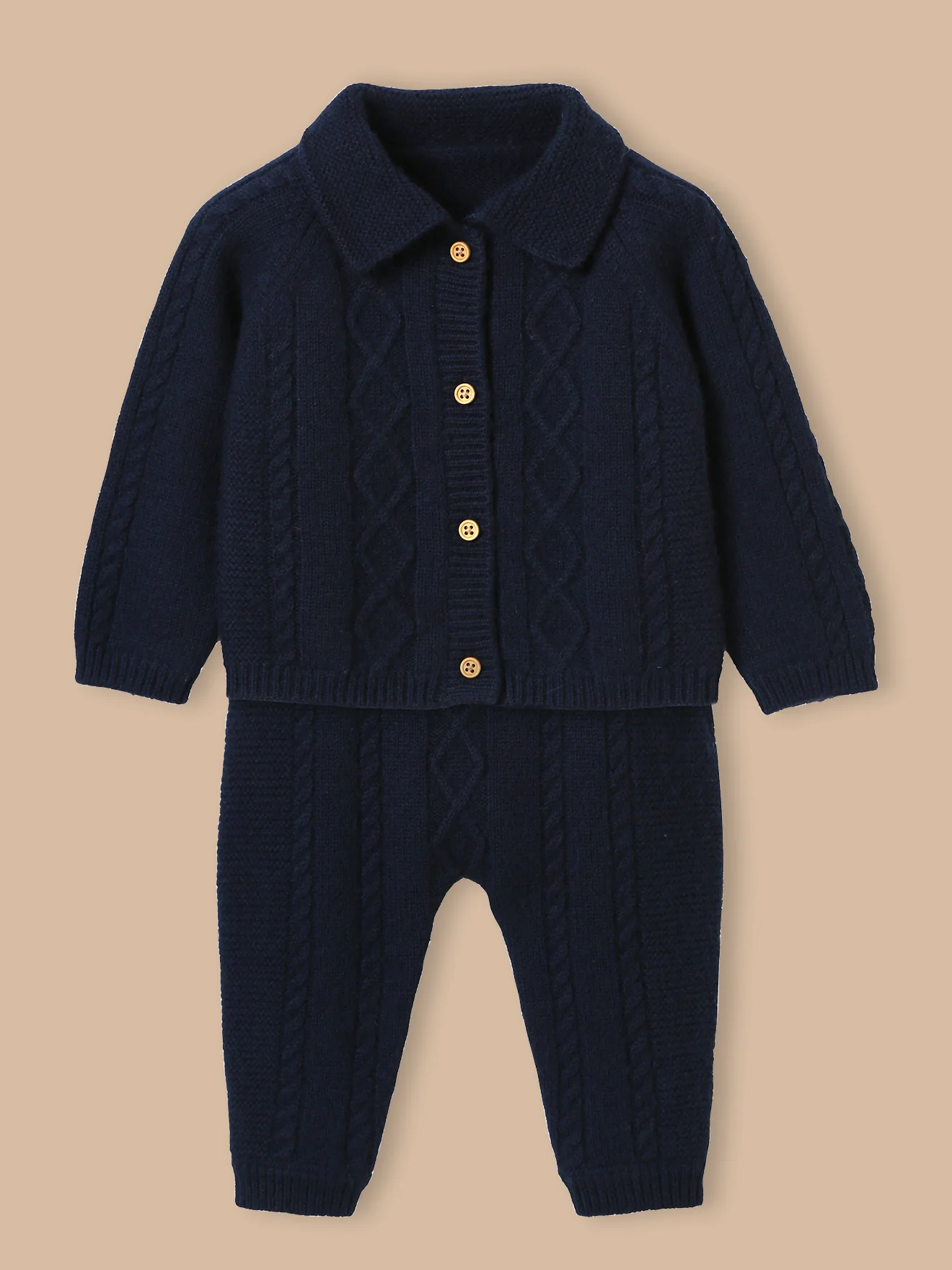 Ensemble torsadé en tricot Bébé