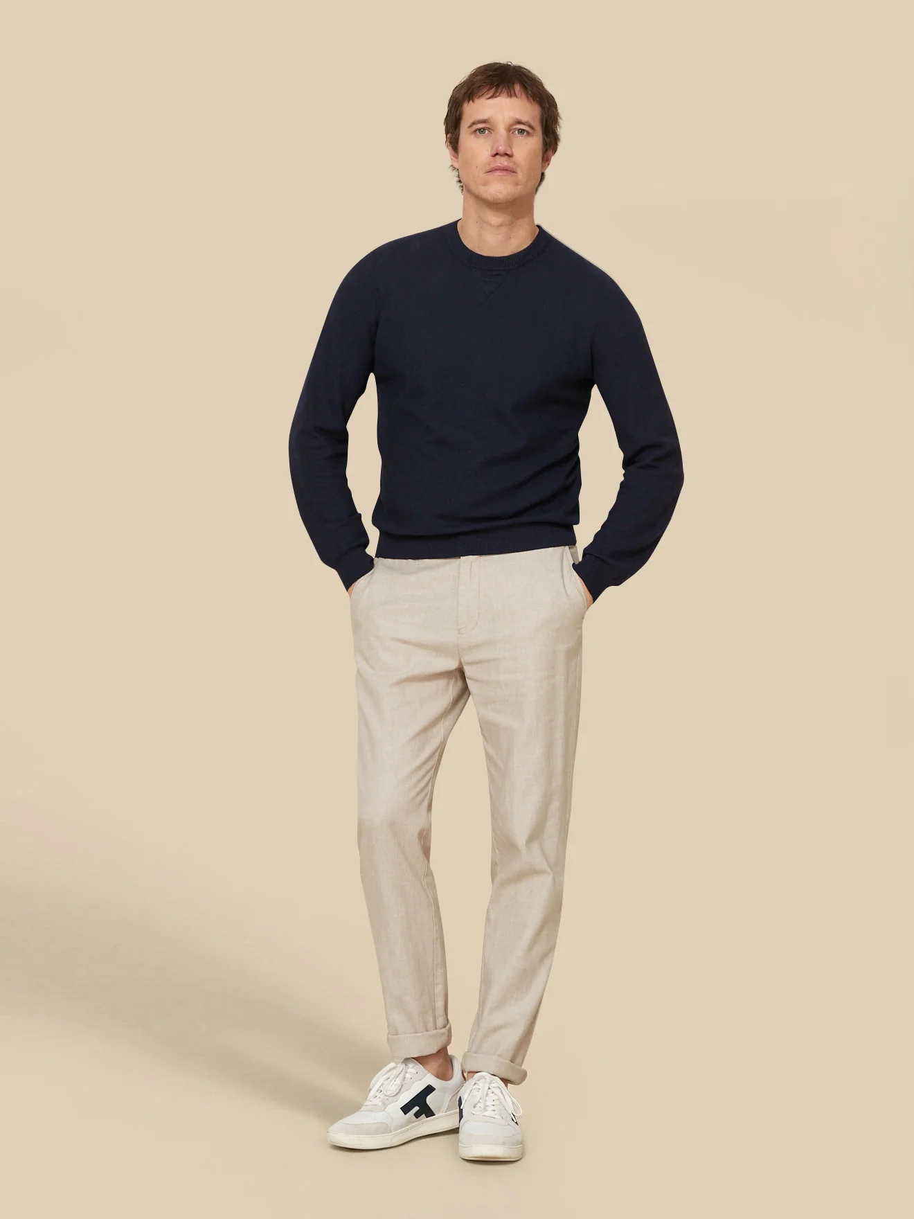 Pantalon taille élastiquée coton et lin homme - Image 5