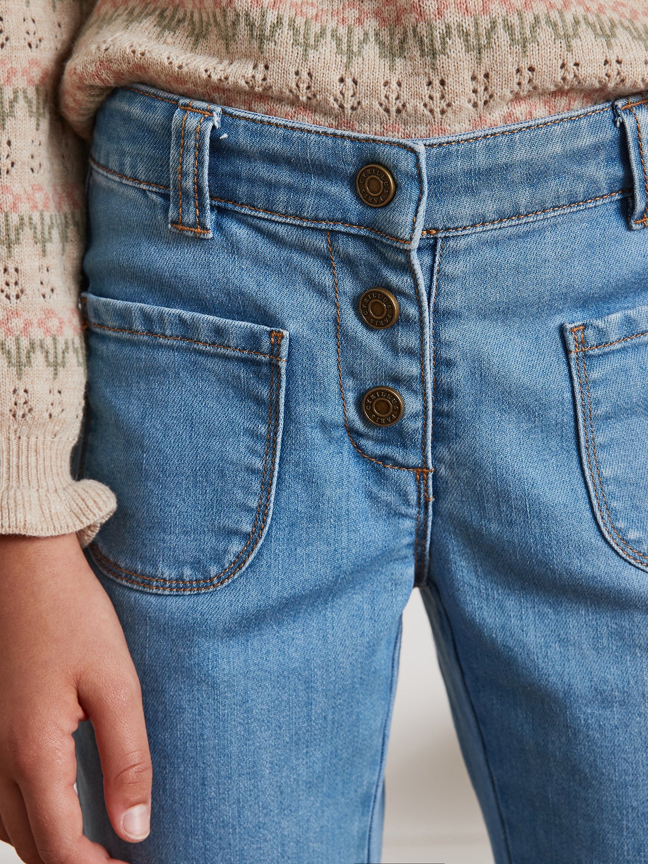 Pantalon flare Fille en denim - Image 4
