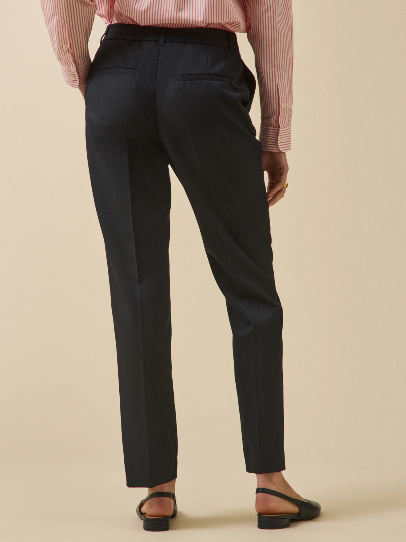 Pantalon cigarette lainage uni femme Léa - Image 2
