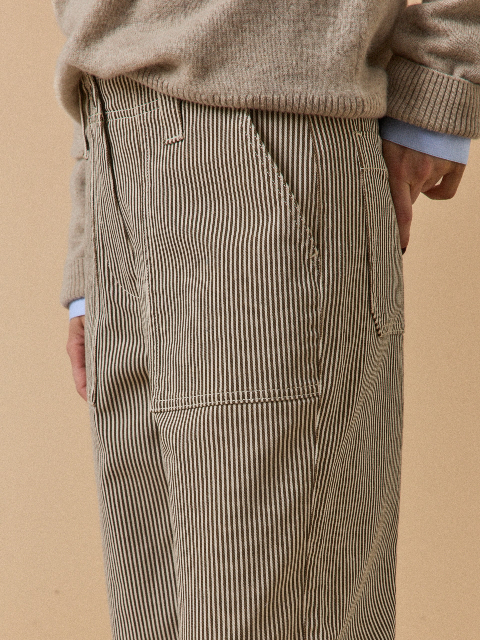 Pantalon cargo rayé femme Léonie - Image 3