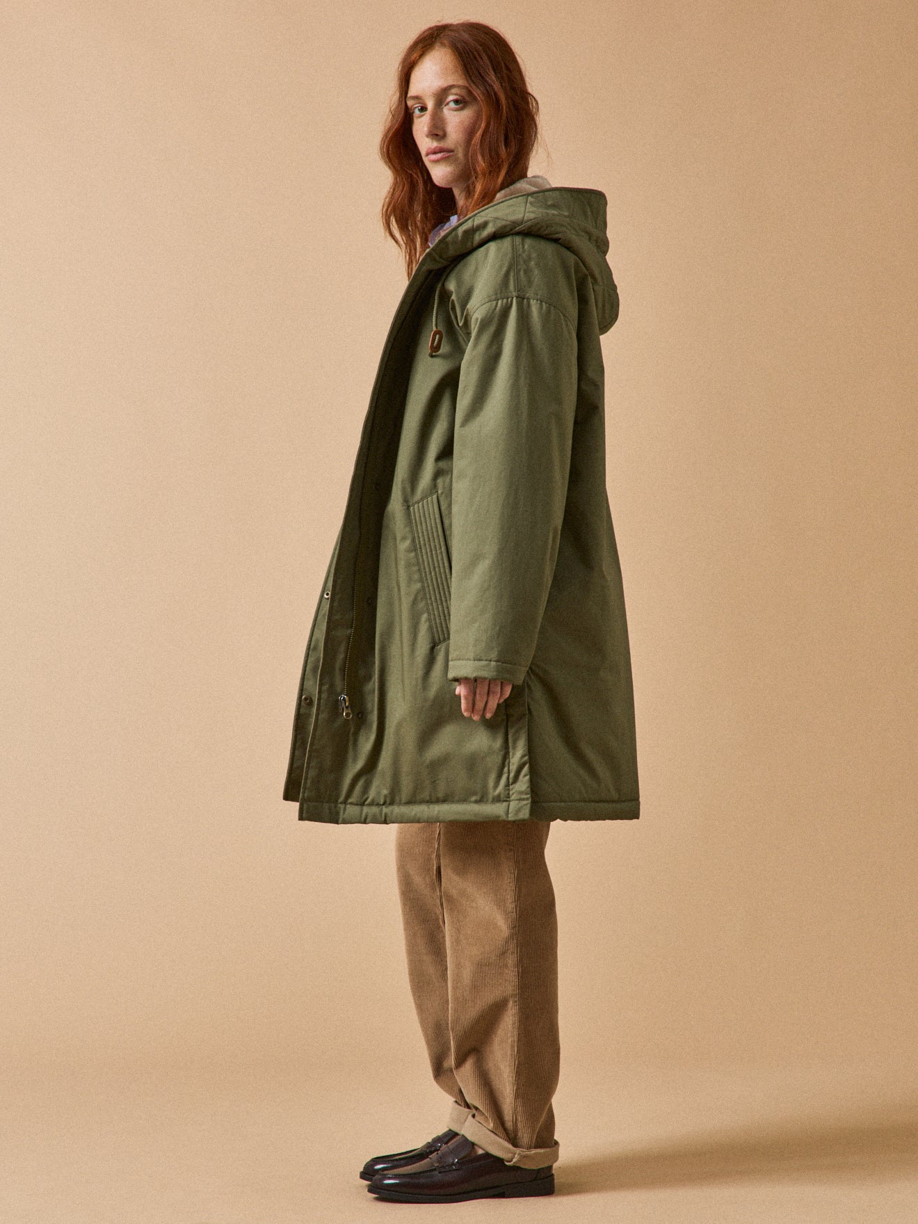 Parka mi-longue femme doublée imitation fourrure - Image 2