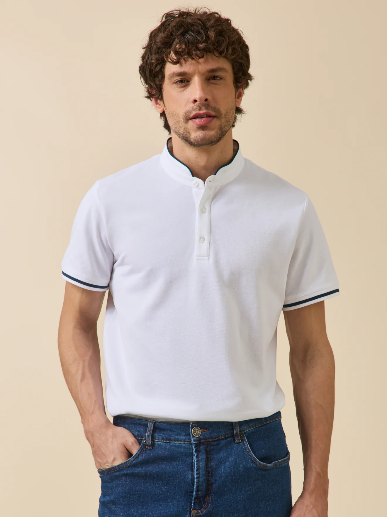 Polo col officier homme coton biologique - Image 2