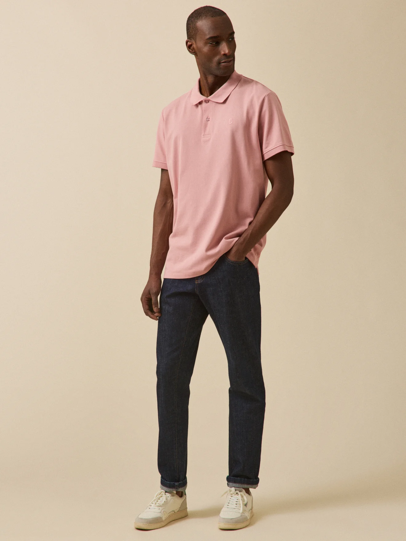 Polo uni maille piquée homme coton biologique - Image 4