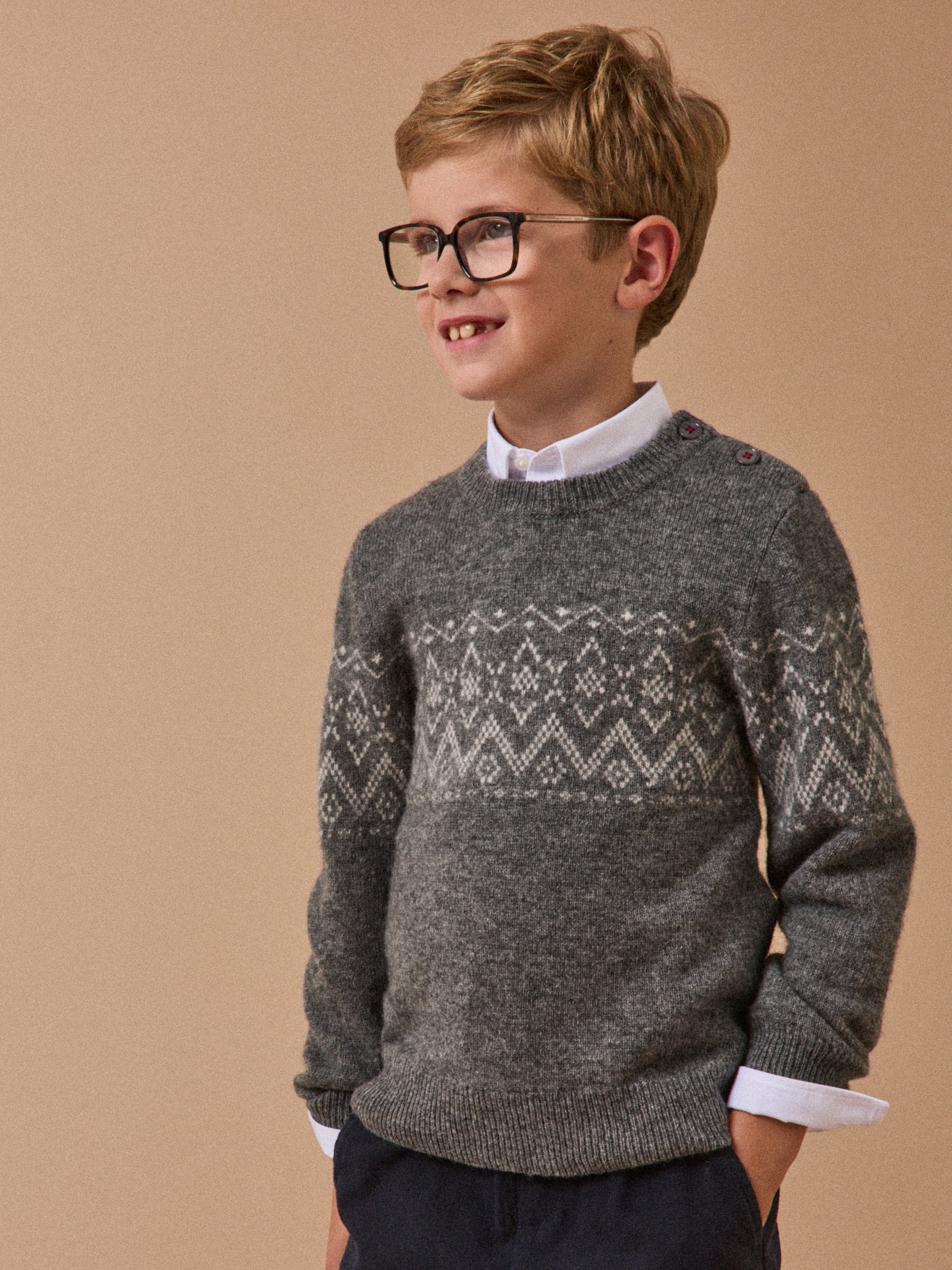 Pull jacquard Garçon