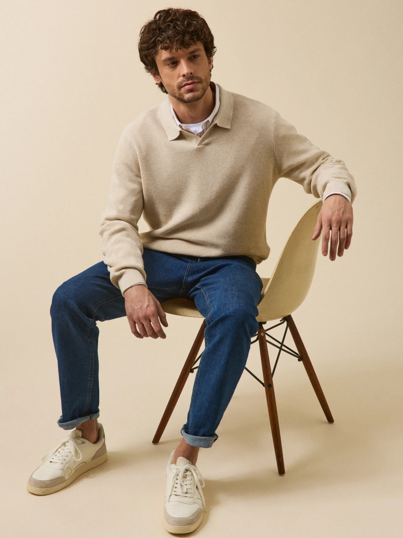 Pull col polo homme coton biologique - Image 4