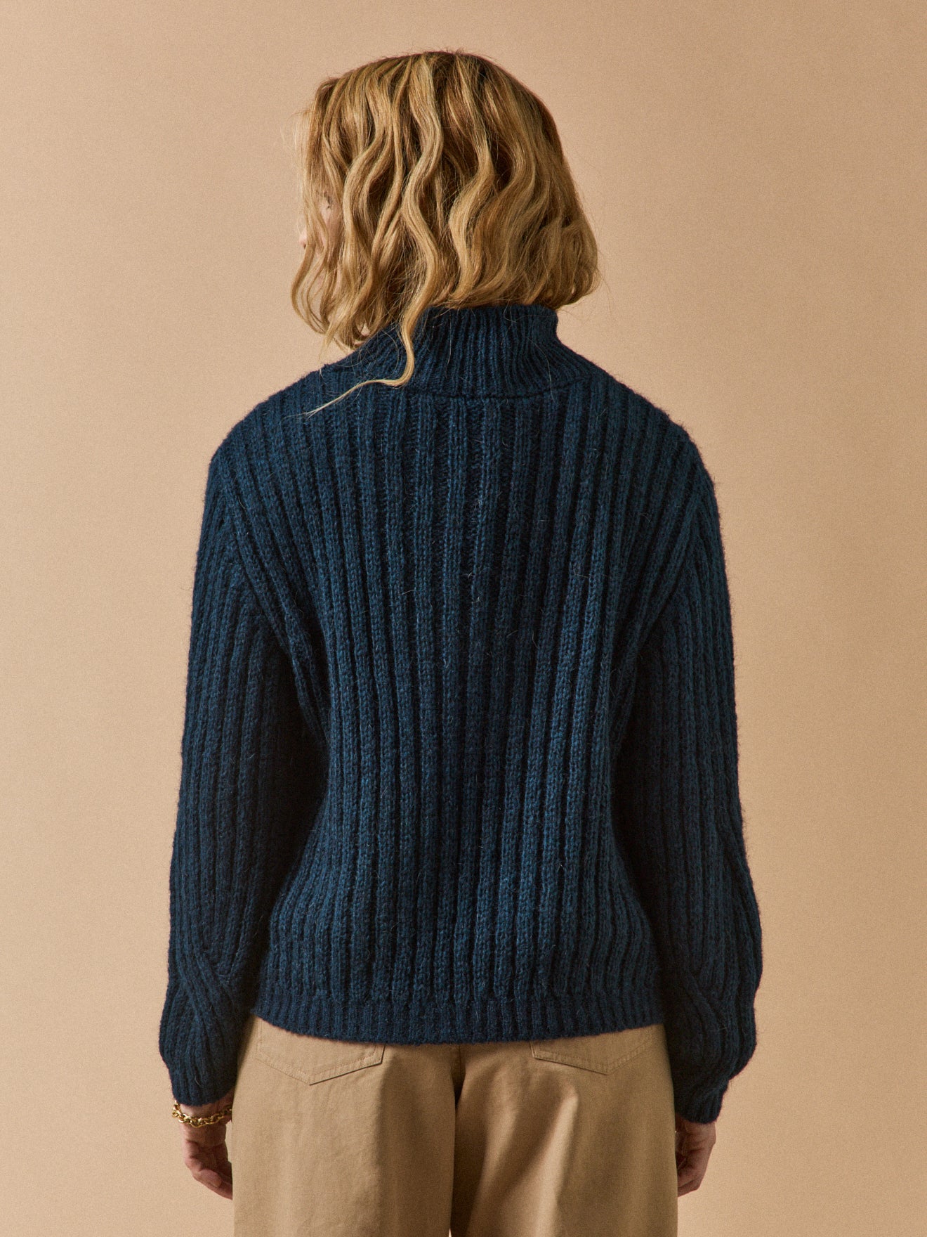 Pull torsades col montant femme - Image 2