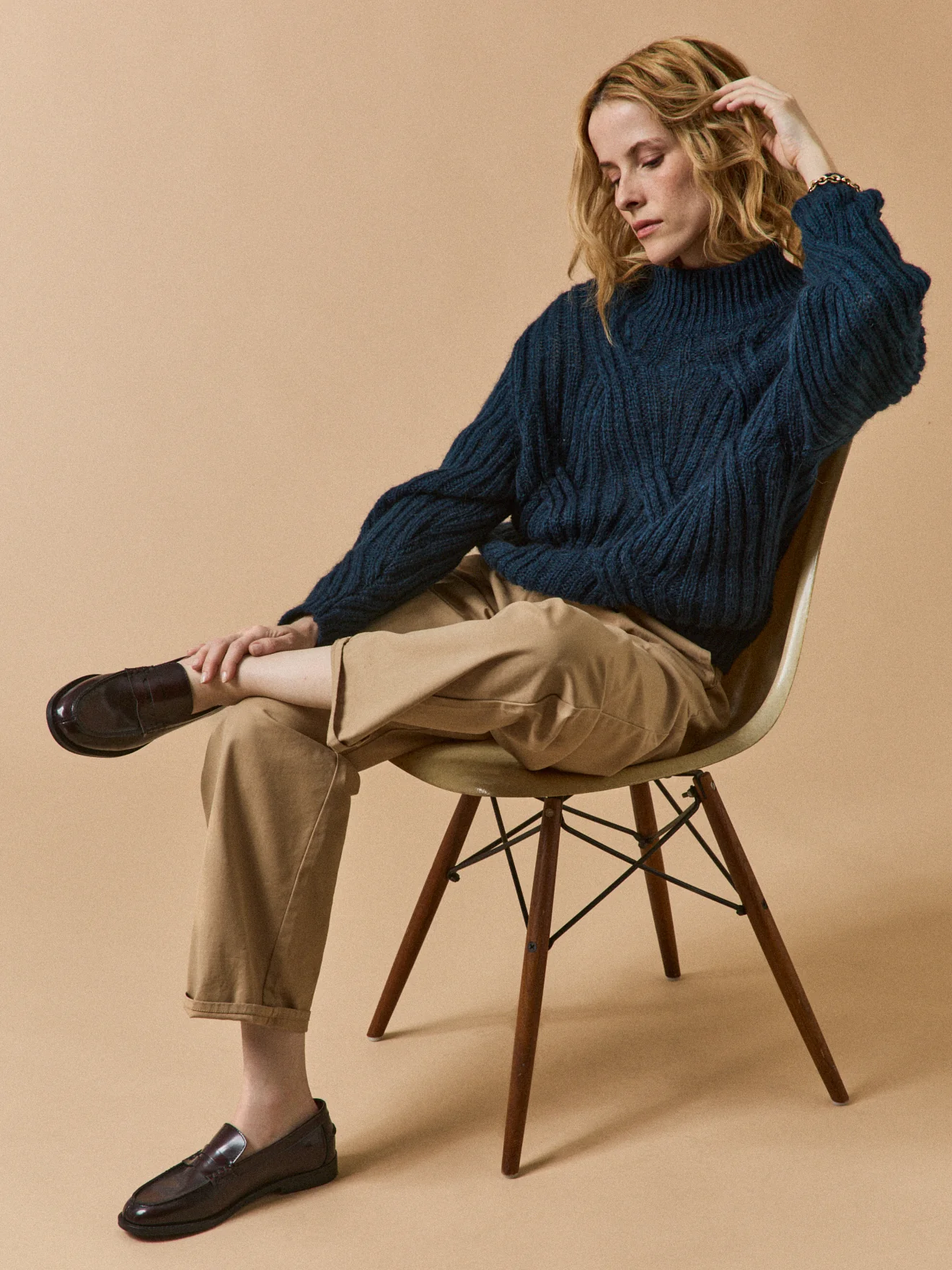 Pull torsades col montant femme - Image 5