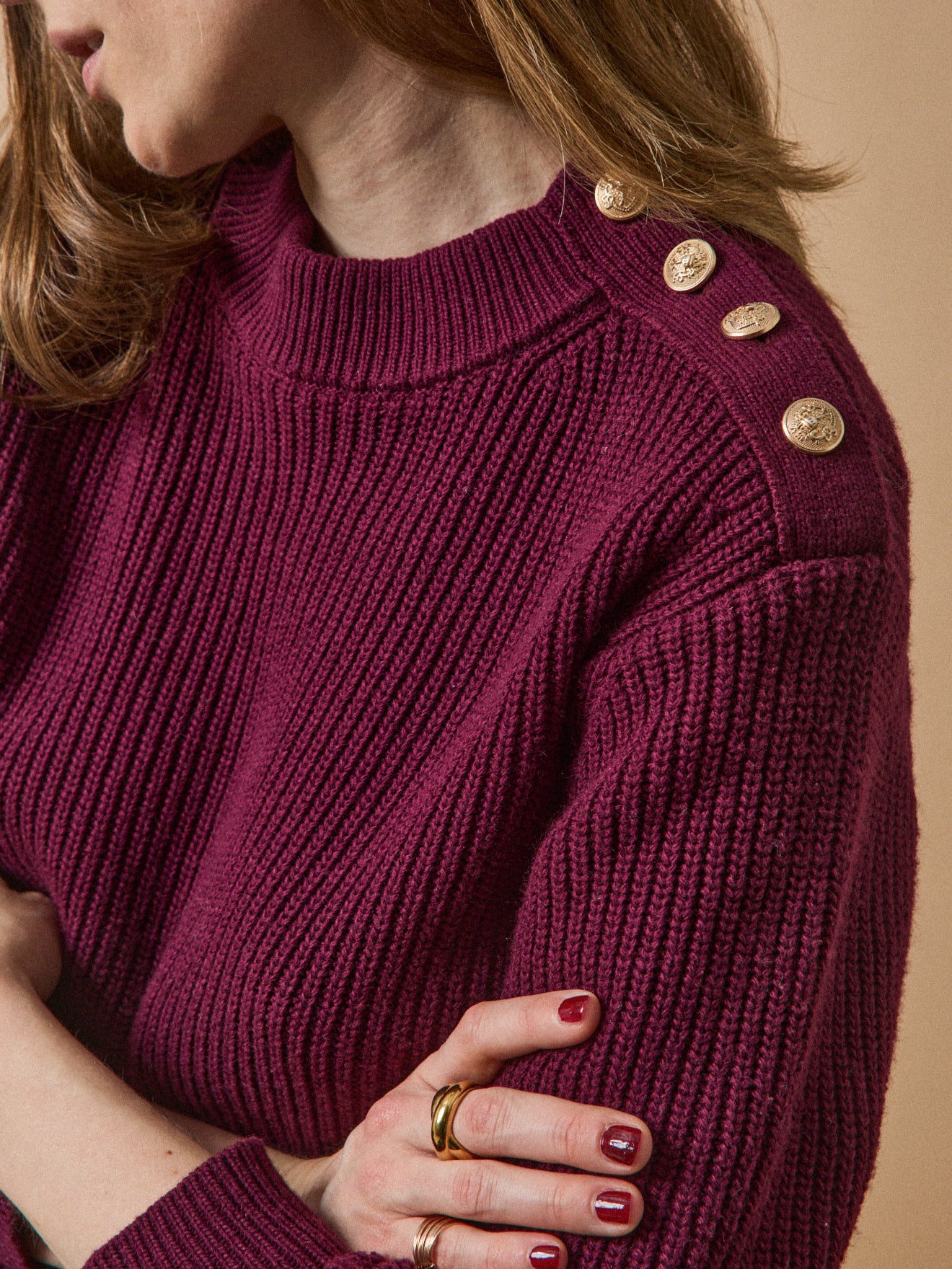 Pull en côtes anglaises femme laine RWS* - Image 3
