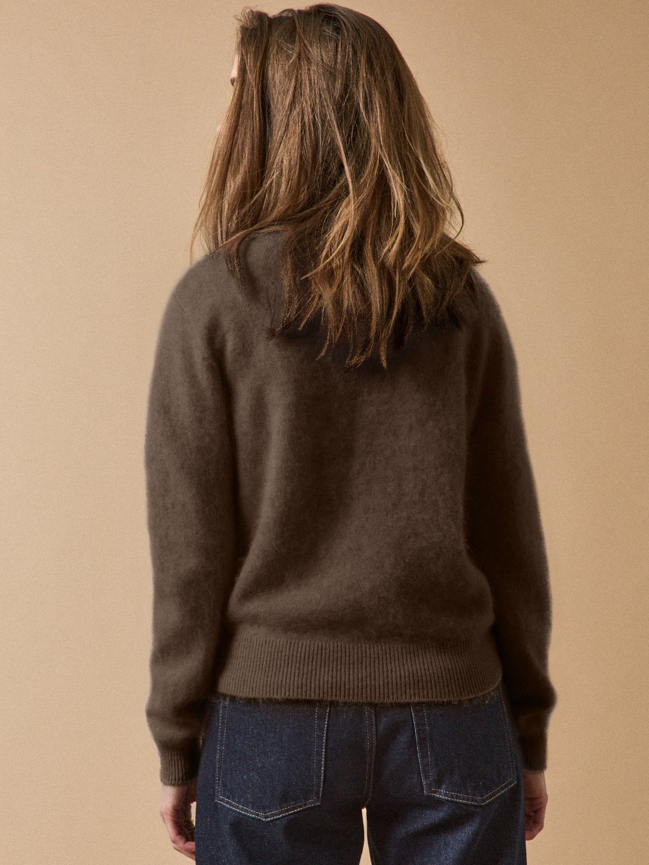 Pull col rond laine brossée femme - Image 2