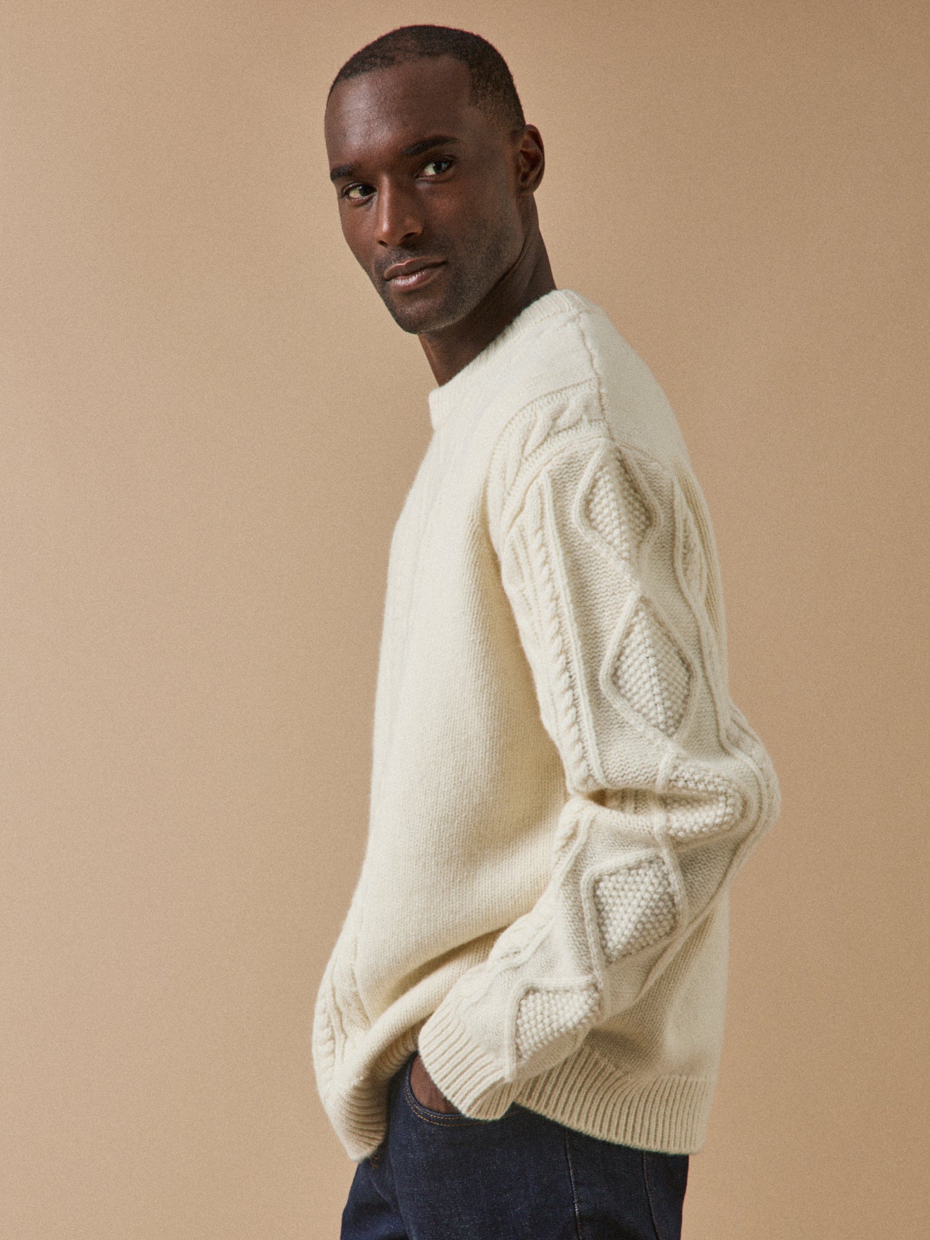 Pull torsades homme en laine - Image 2