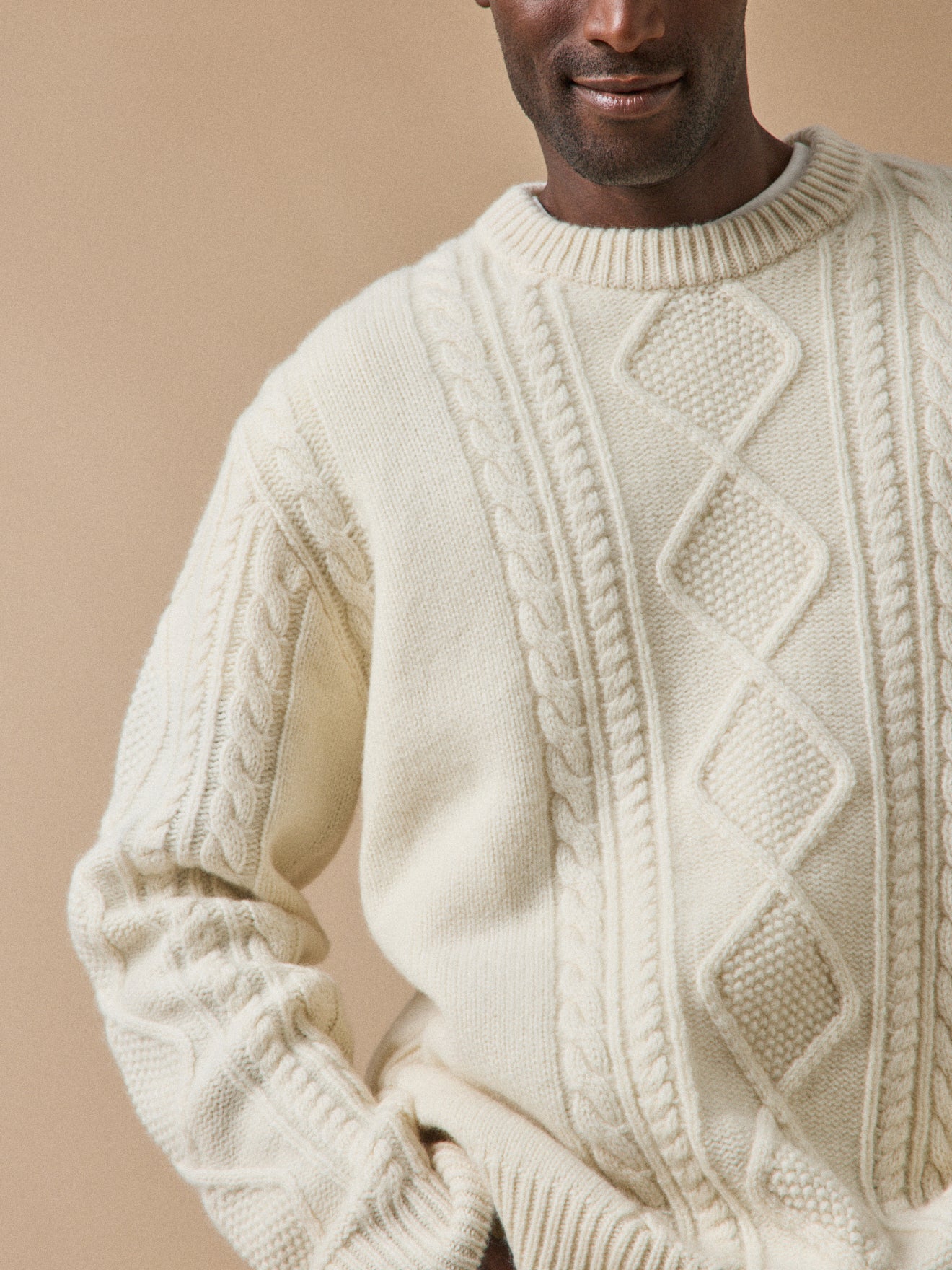 Pull torsades homme en laine - Image 4