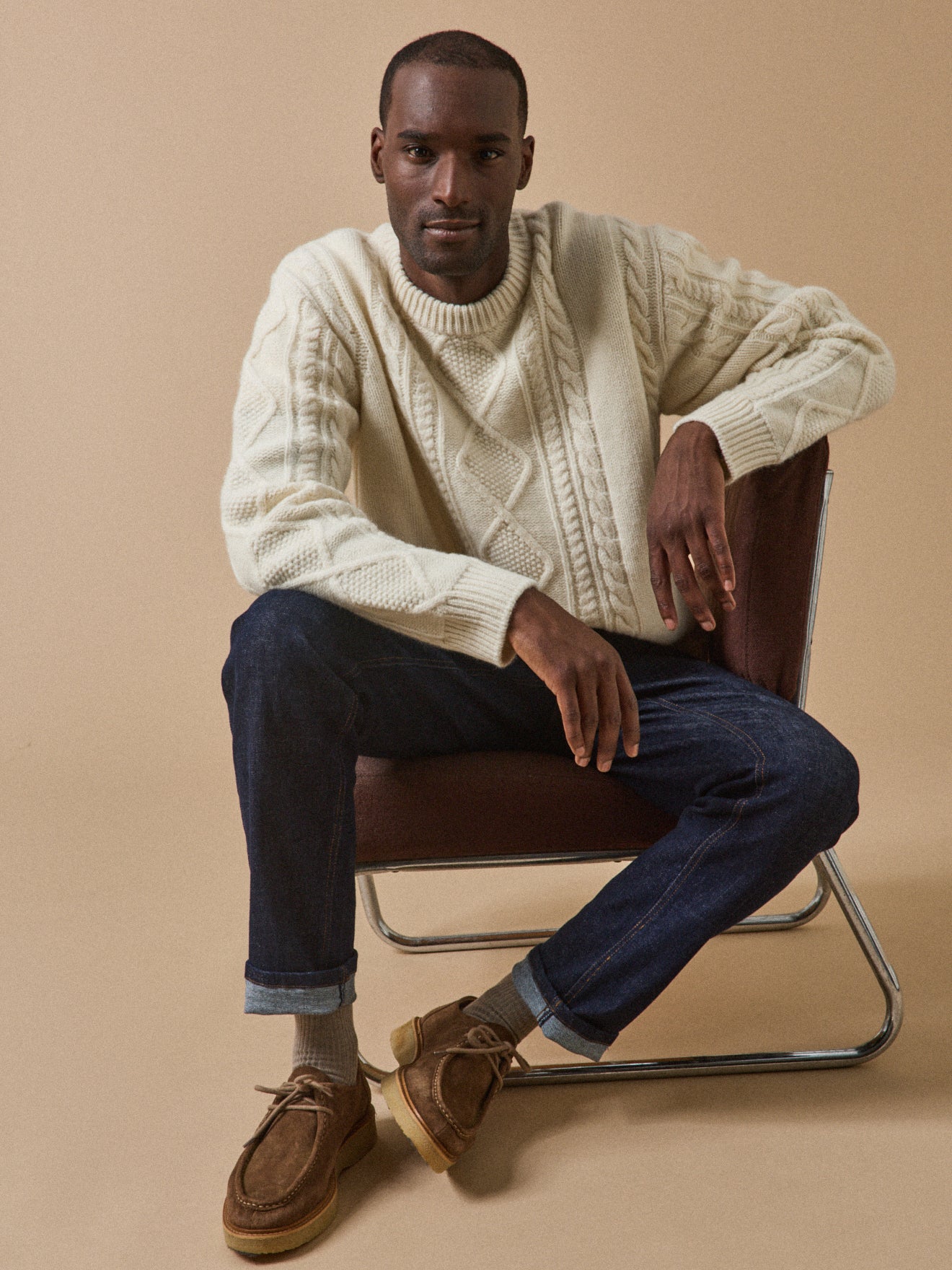 Pull torsades homme en laine - Image 5