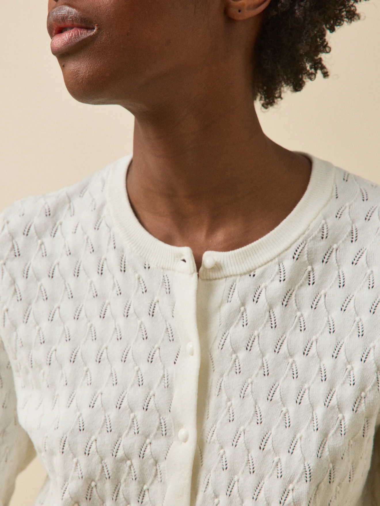 Gilet maille pointelle femme - Image 4
