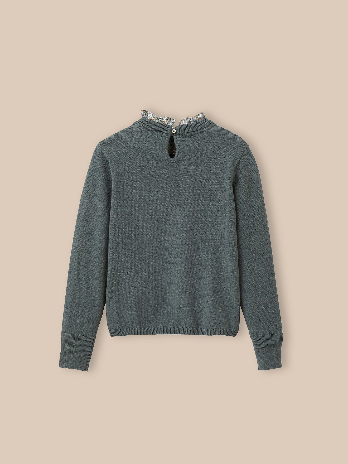 Pull Fille col tissu Liberty - Image 5