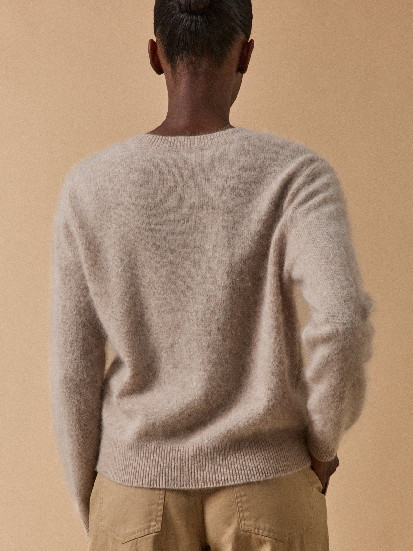 Pull col rond laine brossée femme - Image 2