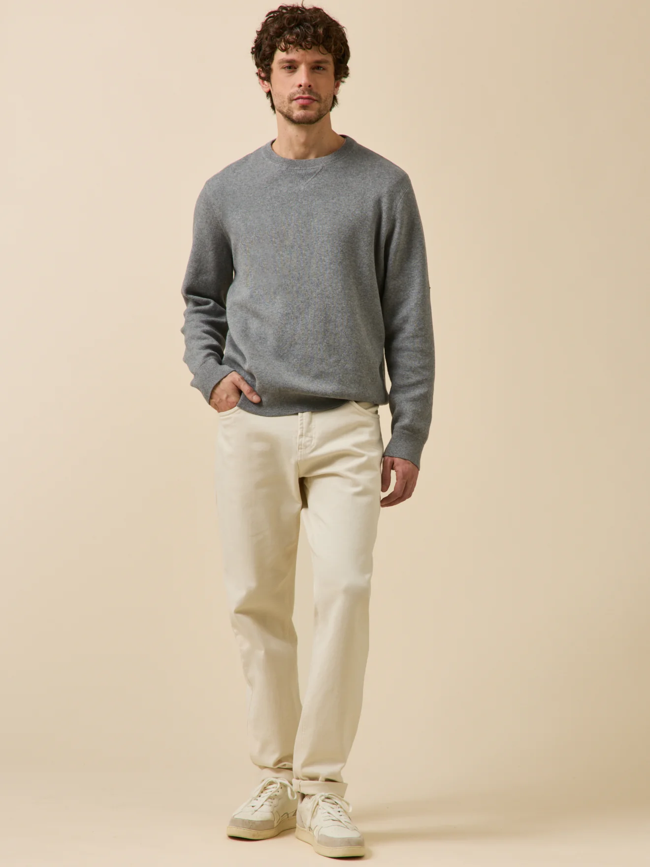 Pull effet sweat homme coton cachemire - Image 5