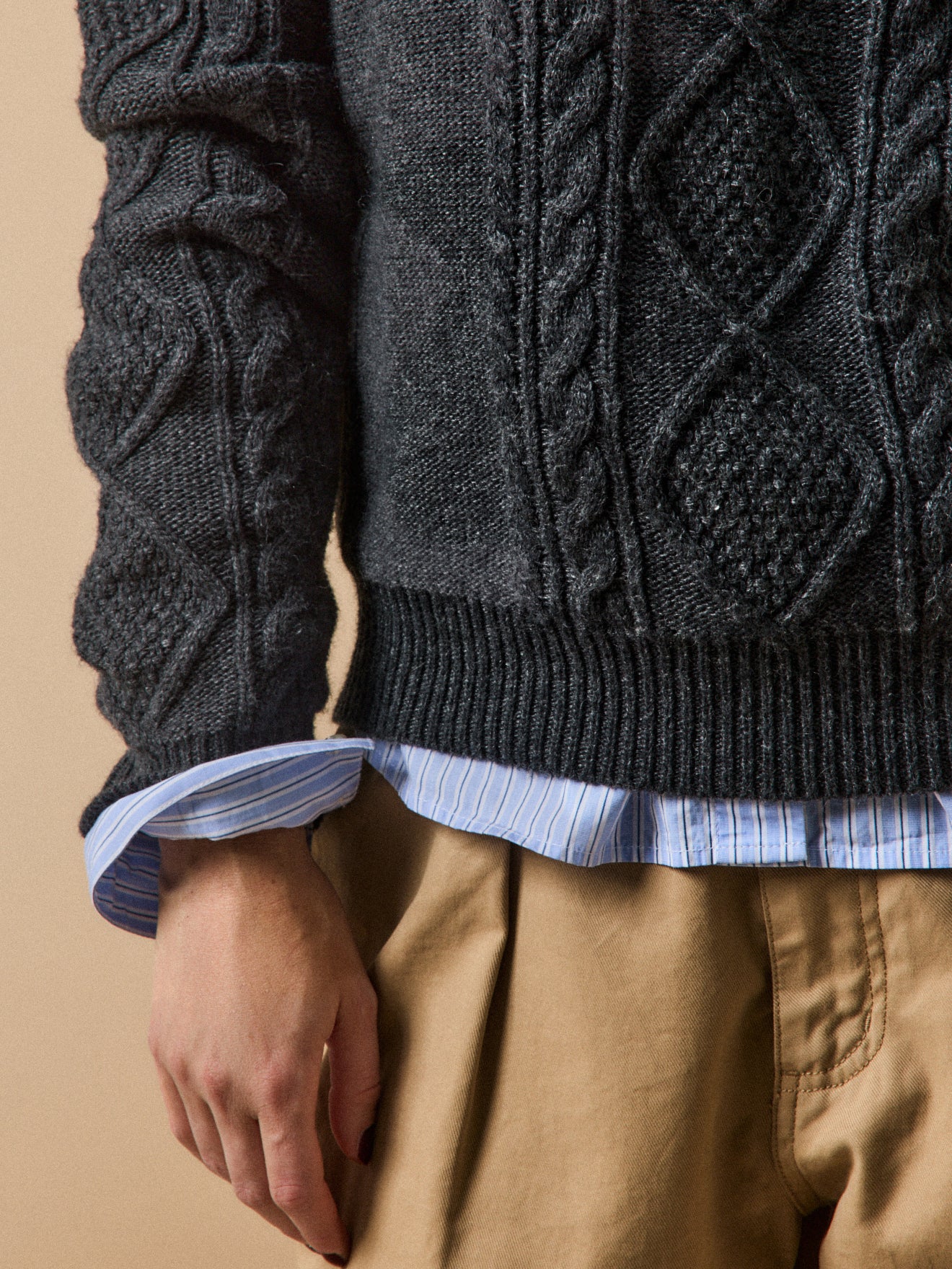 Pull torsades col rond femme - Image 5