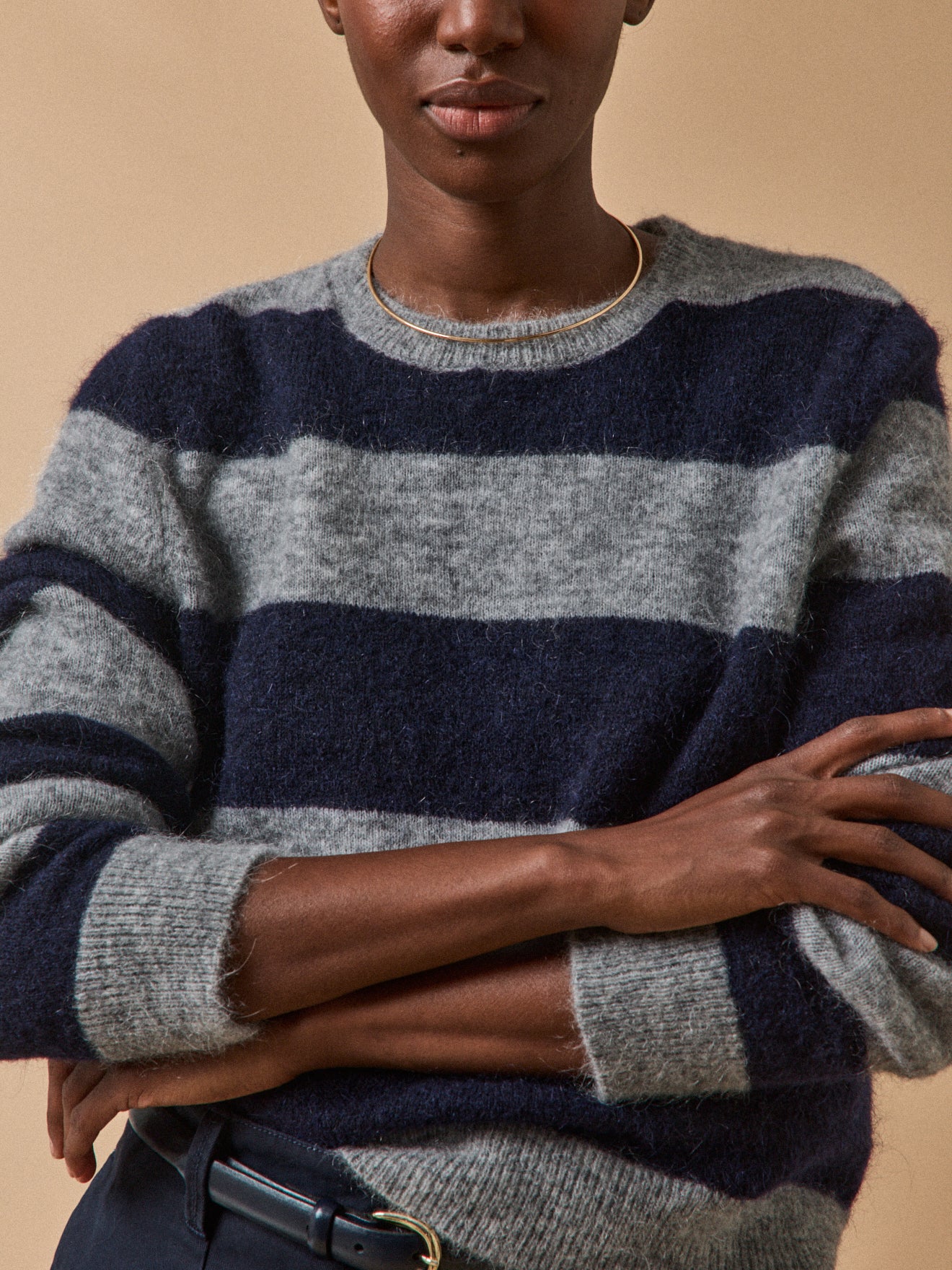 Pull rayé bicolore femme - Image 3