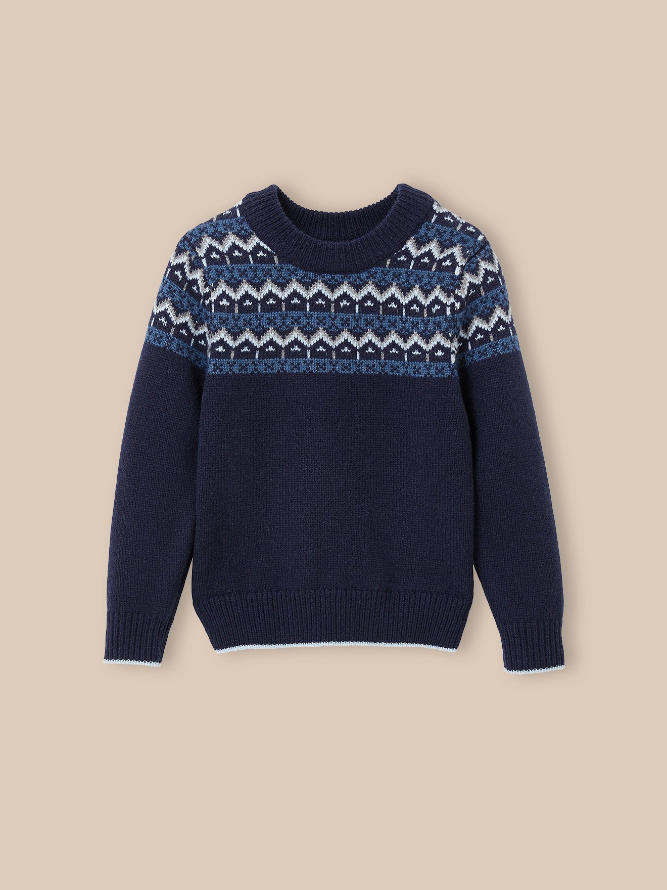 Pull lambswool jacquard Garçon