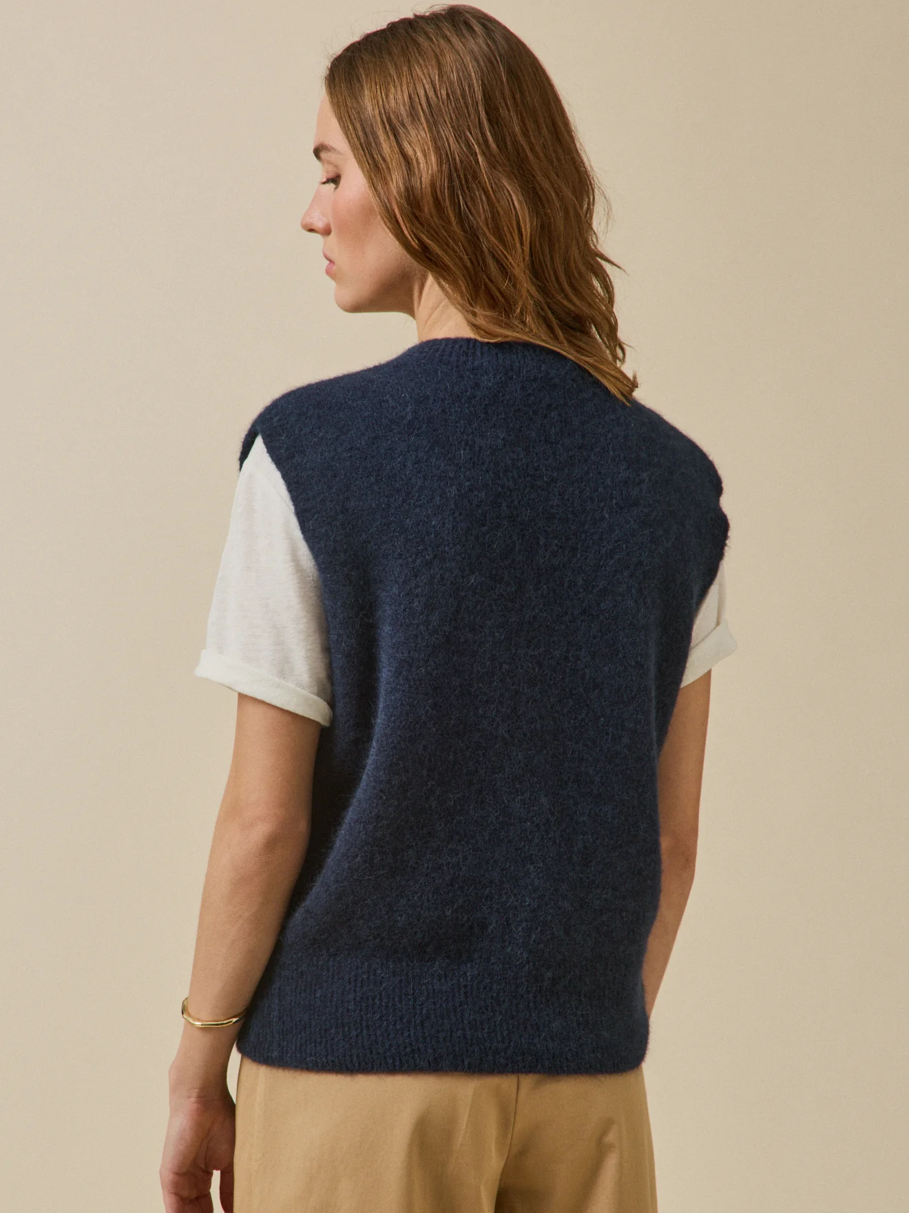 Pull sans manches femme mélange alpaga - Image 2