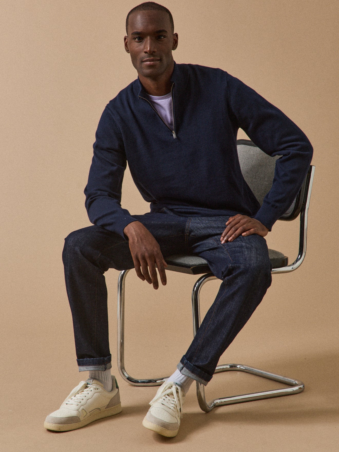 Pull col montant homme coton biologique et cachemire - Image 5