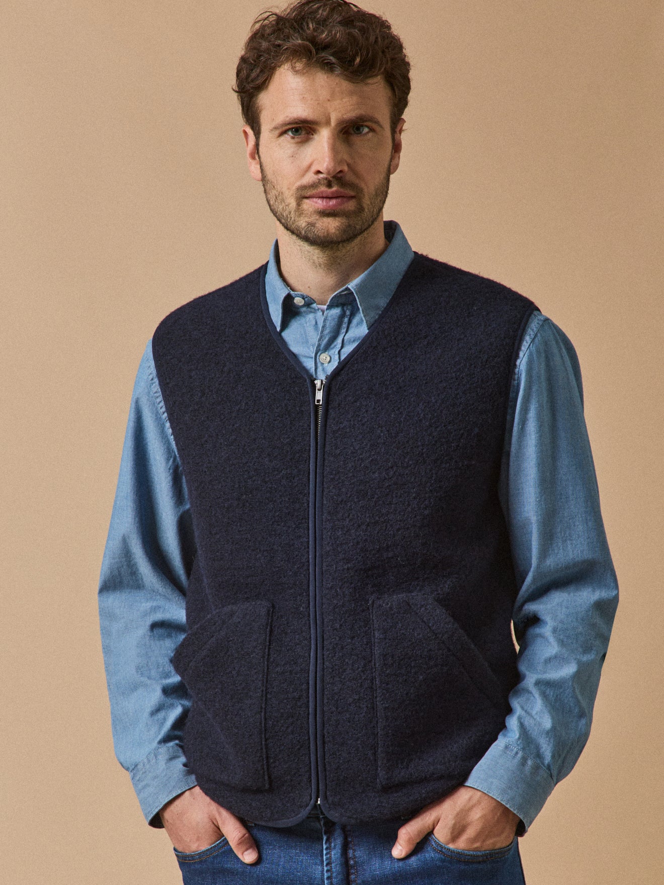 Gilet zippé sans manches homme - Image 2