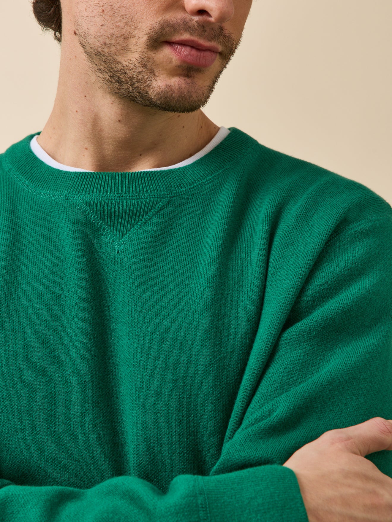 Pull effet sweat homme coton cachemire - Image 3
