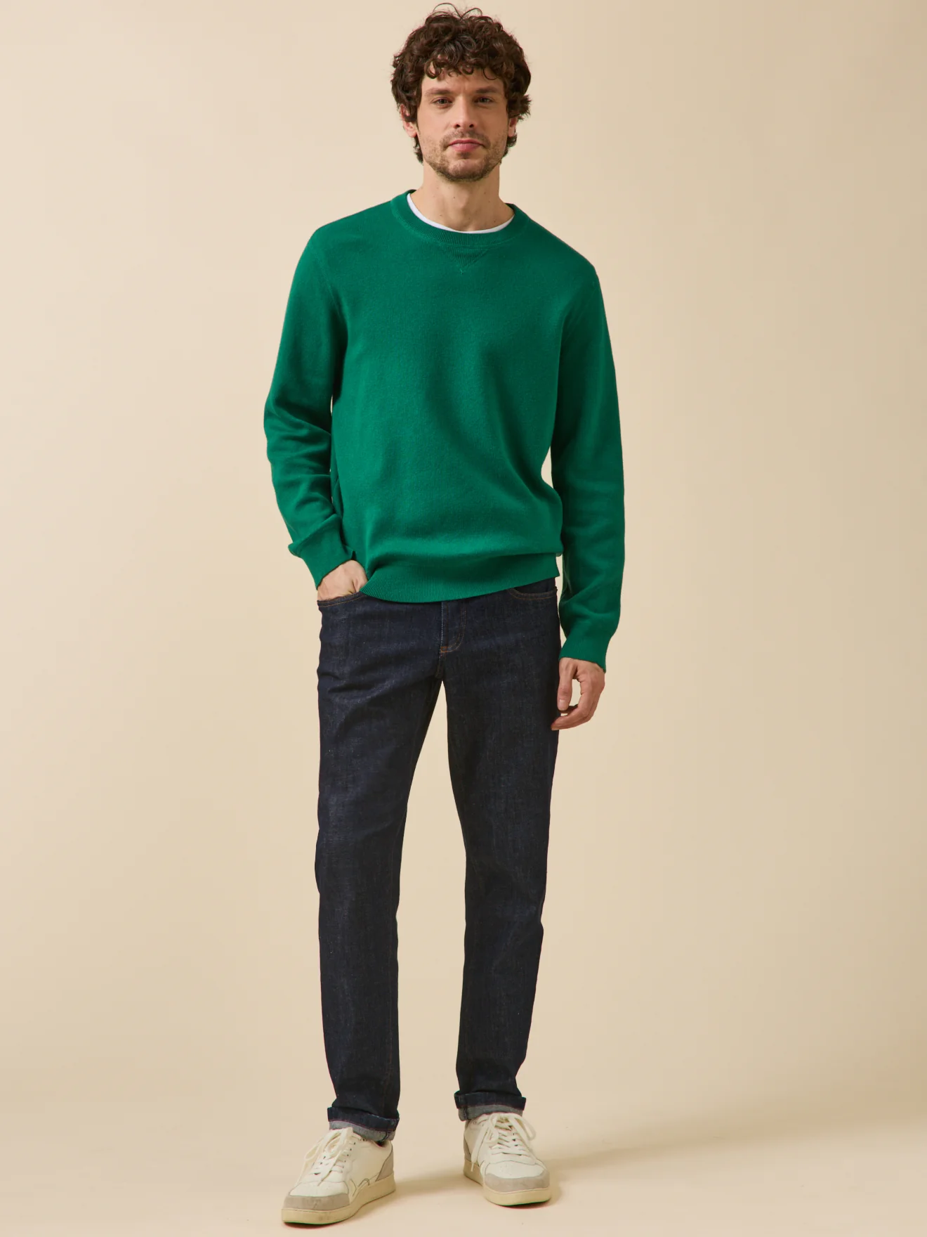 Pull effet sweat homme coton cachemire - Image 4