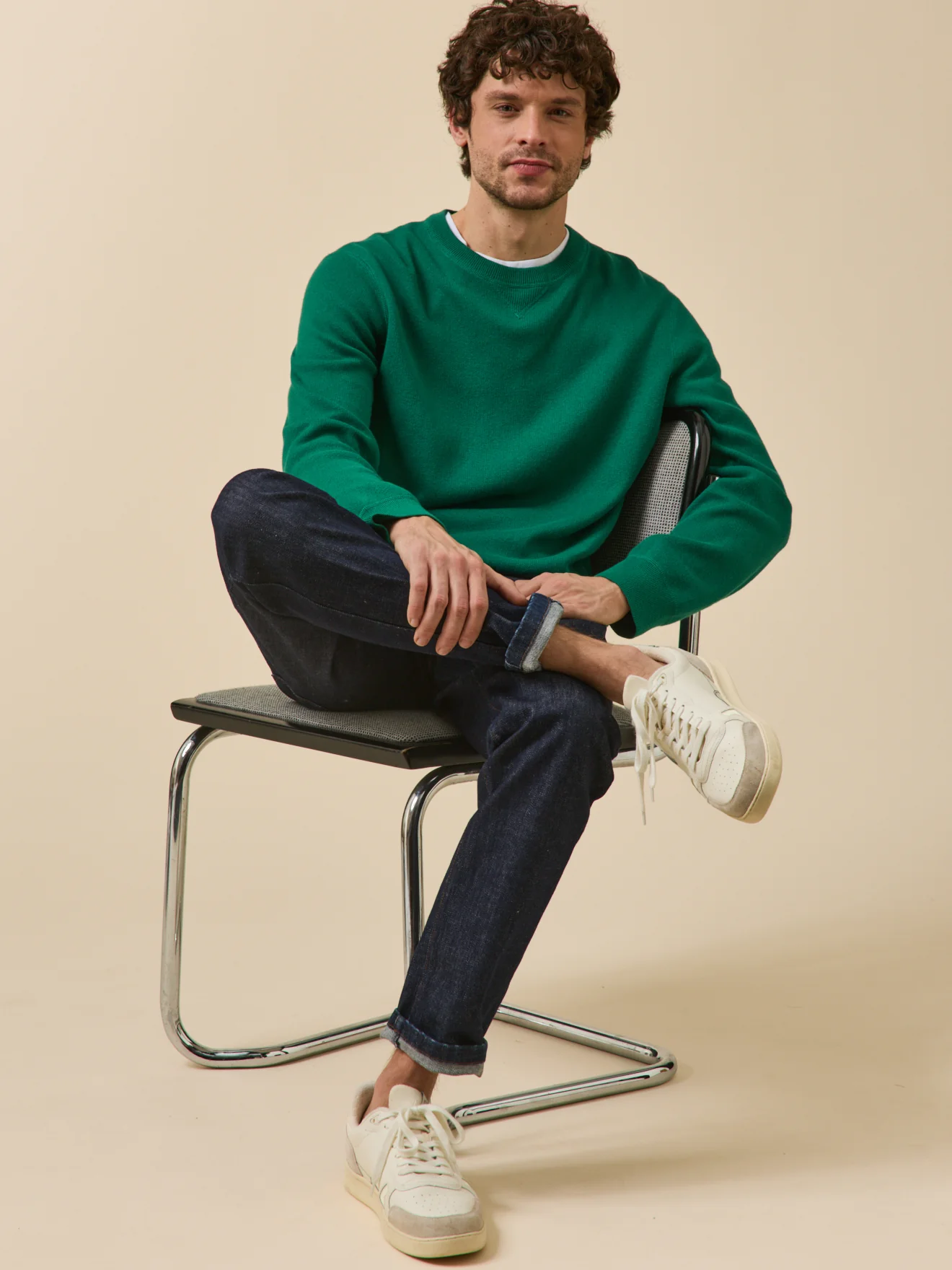 Pull effet sweat homme coton cachemire - Image 5