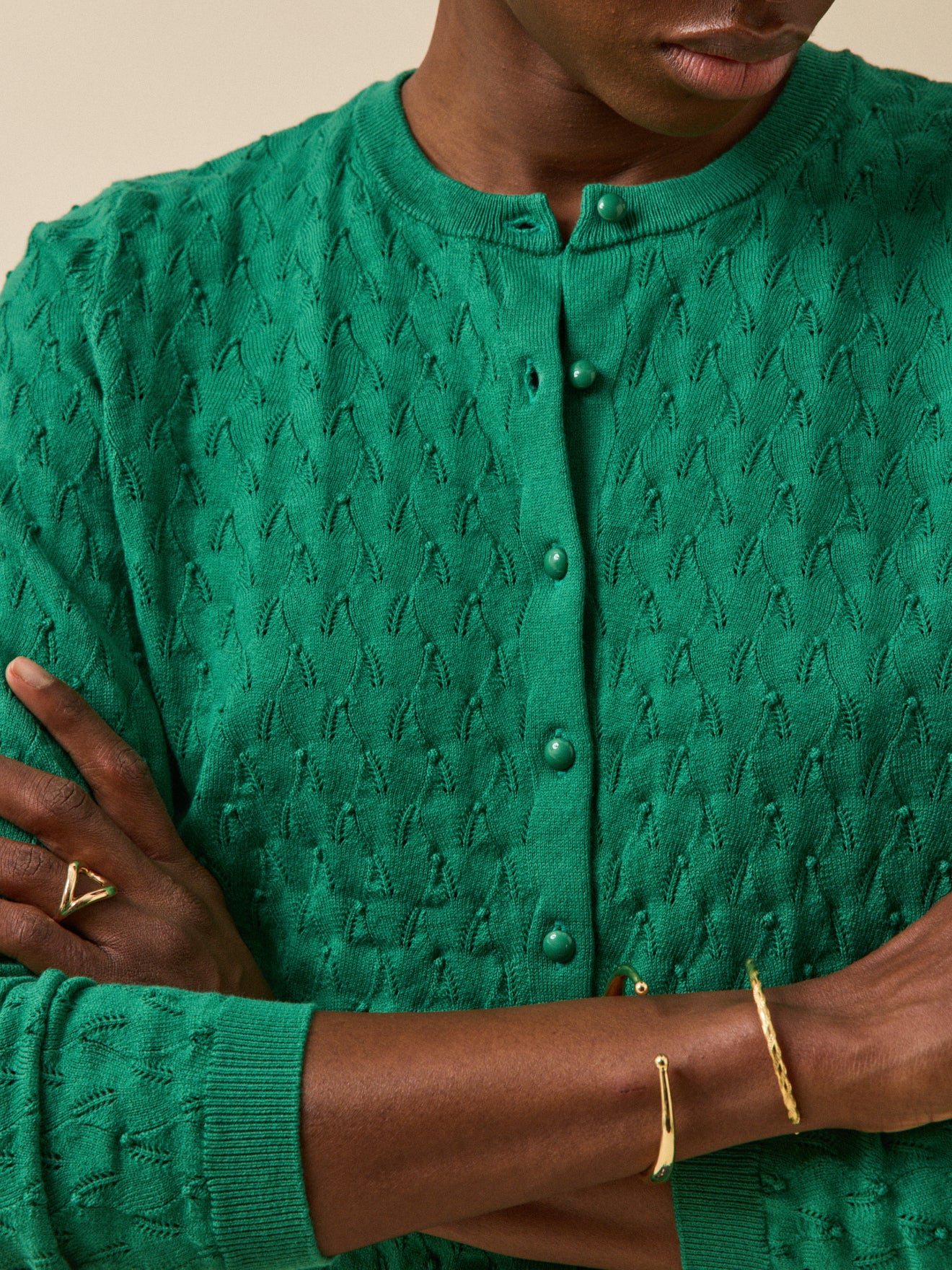 Gilet maille pointelle femme - Image 3
