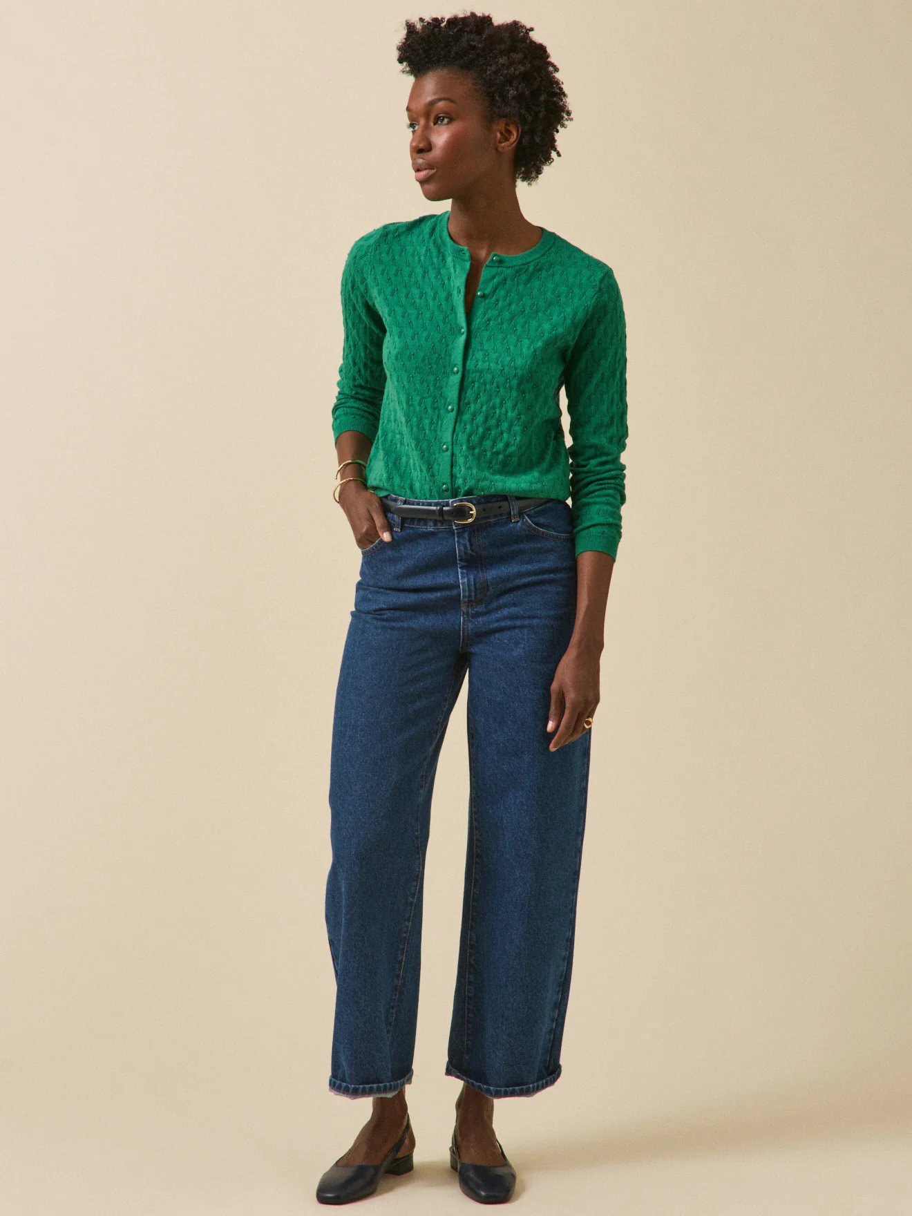 Gilet maille pointelle femme - Image 4