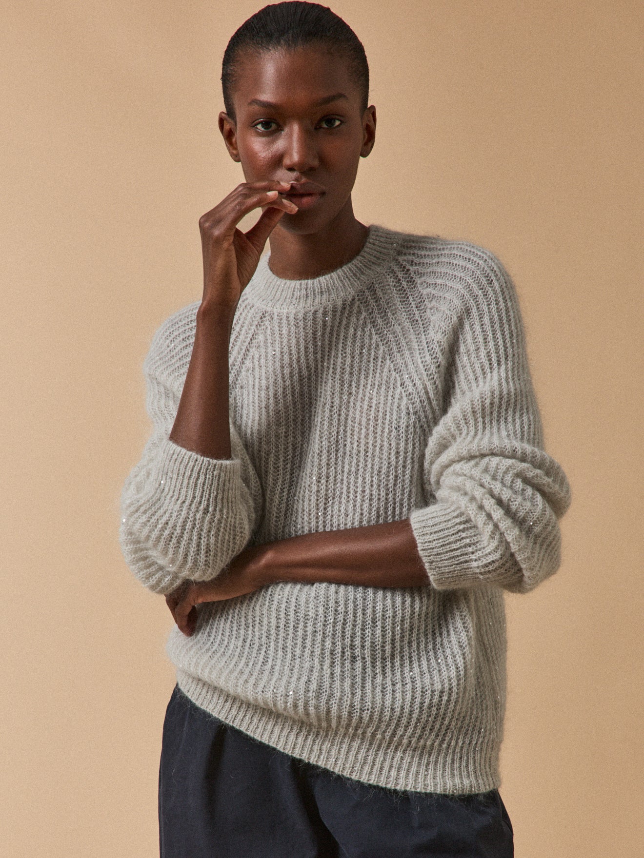 Pull sequins femme avec mohair et alpaga - Image 4