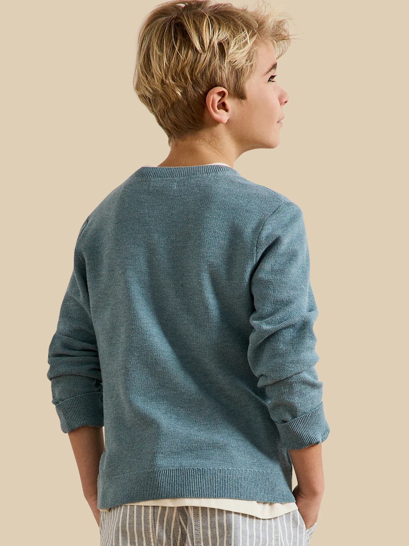Pull Garçon maille fantaisie - Image 2