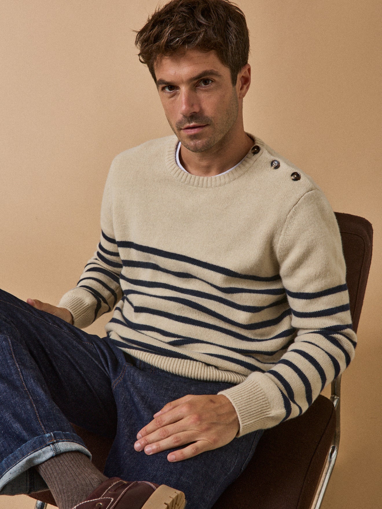 Pull marinière homme laine mélangée - Image 4