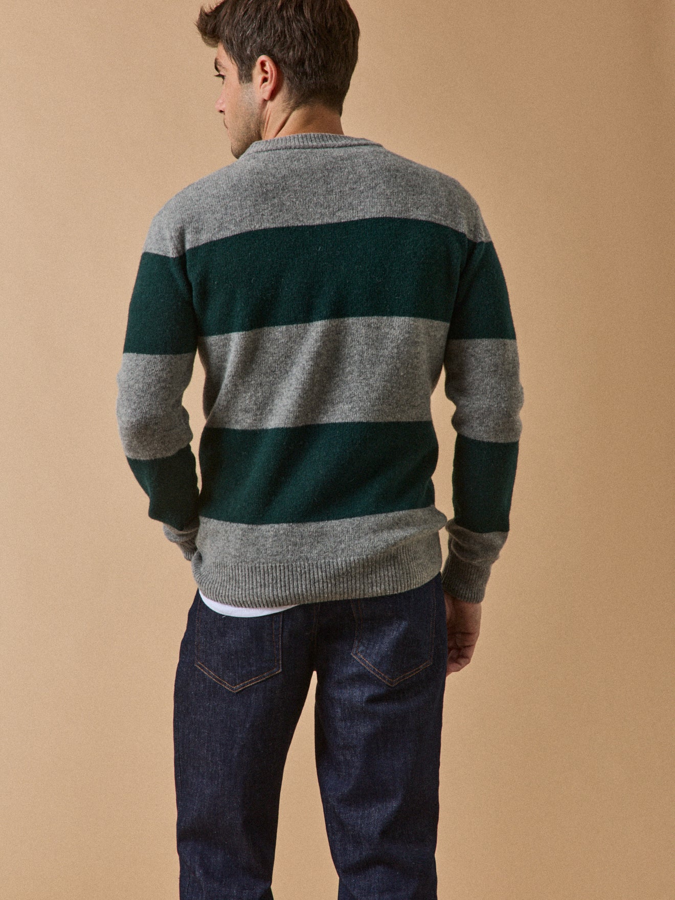 Pull rayé en laine majoritaire homme - Image 2