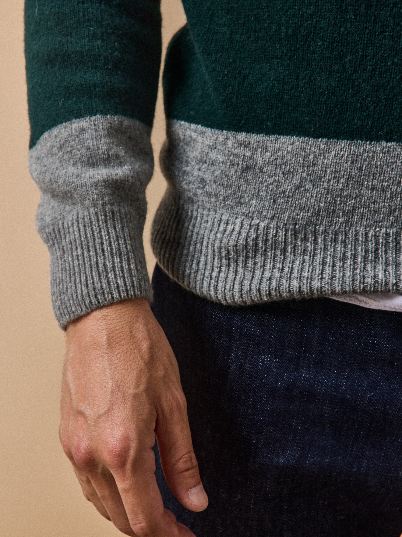 Pull rayé en laine majoritaire homme - Image 6