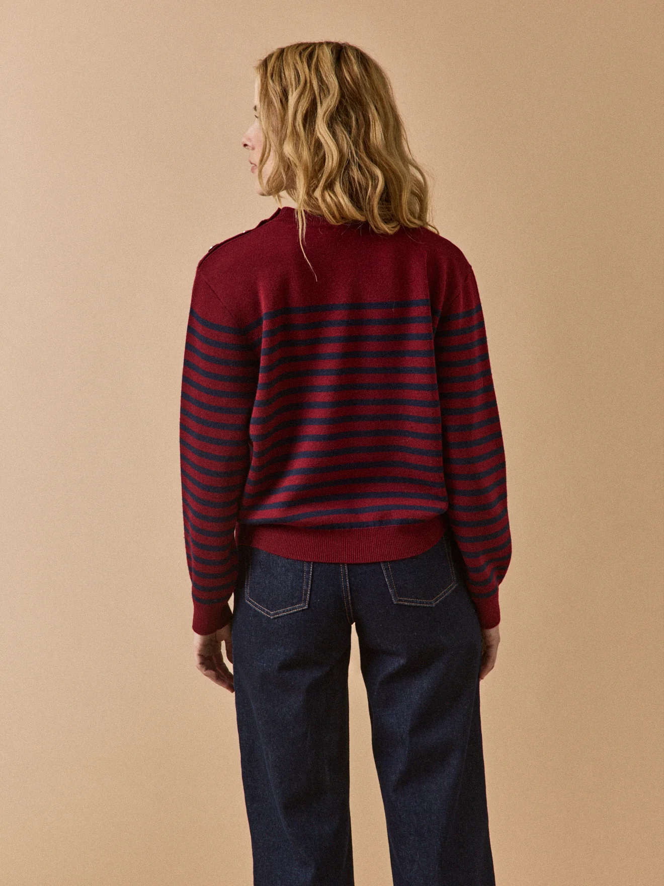Pull boutons dorés femme laine RWS* - Image 2