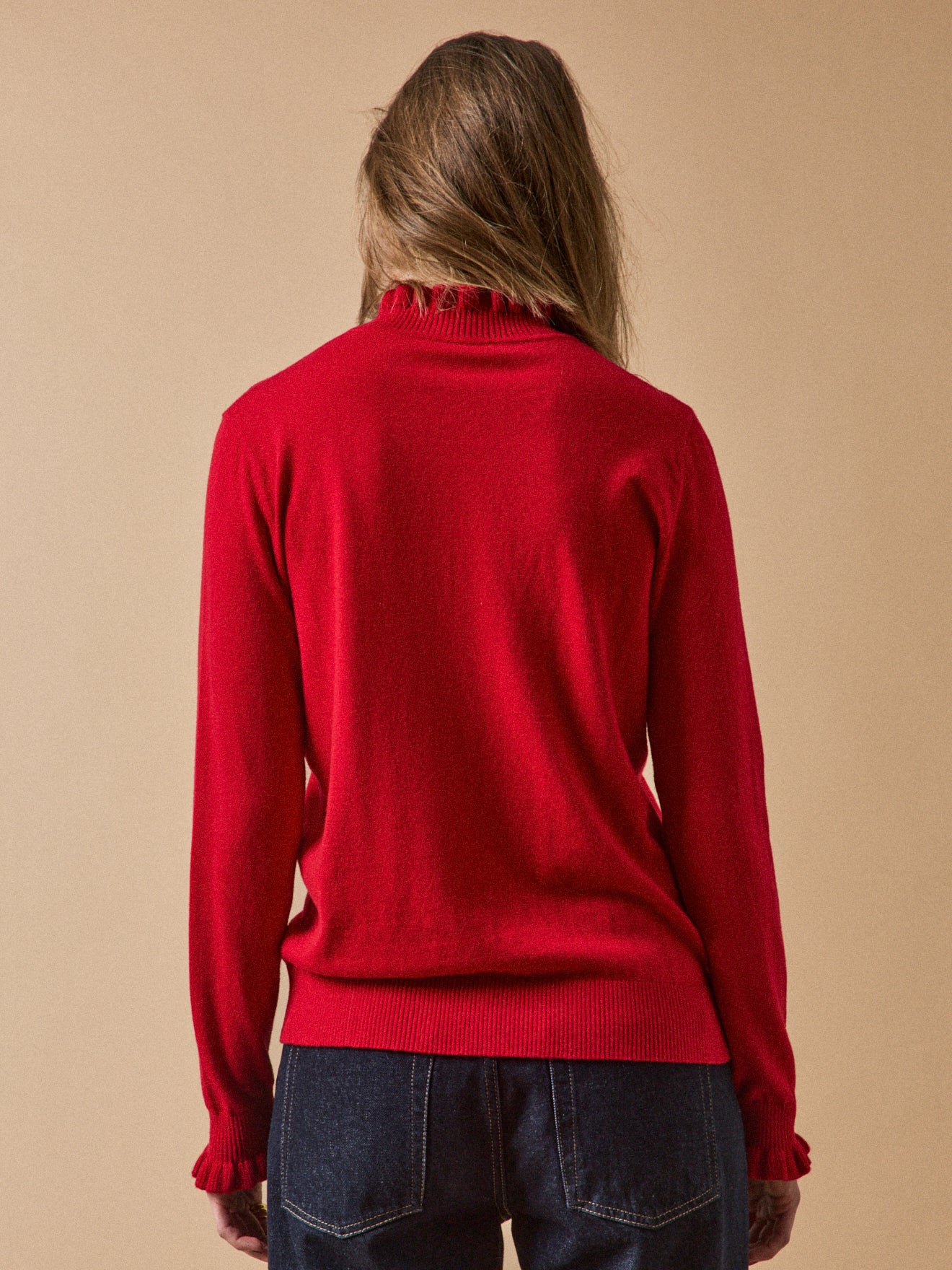 Pull volanté femme coton biologique et laine RWS* - Image 2