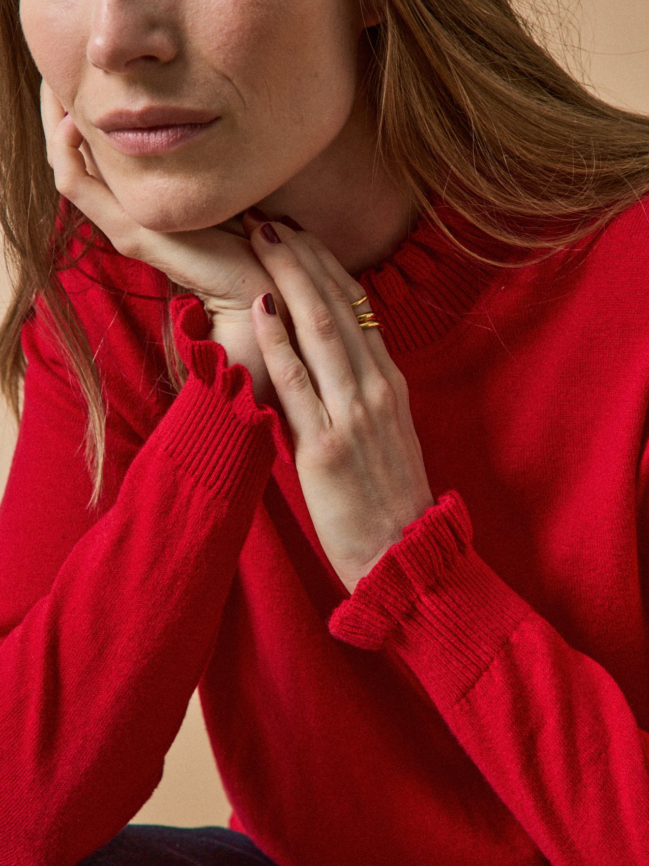 Pull volanté femme coton biologique et laine RWS* - Image 3