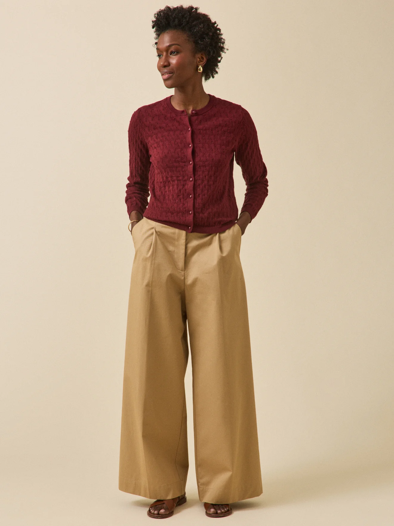 Gilet maille pointelle femme - Image 5