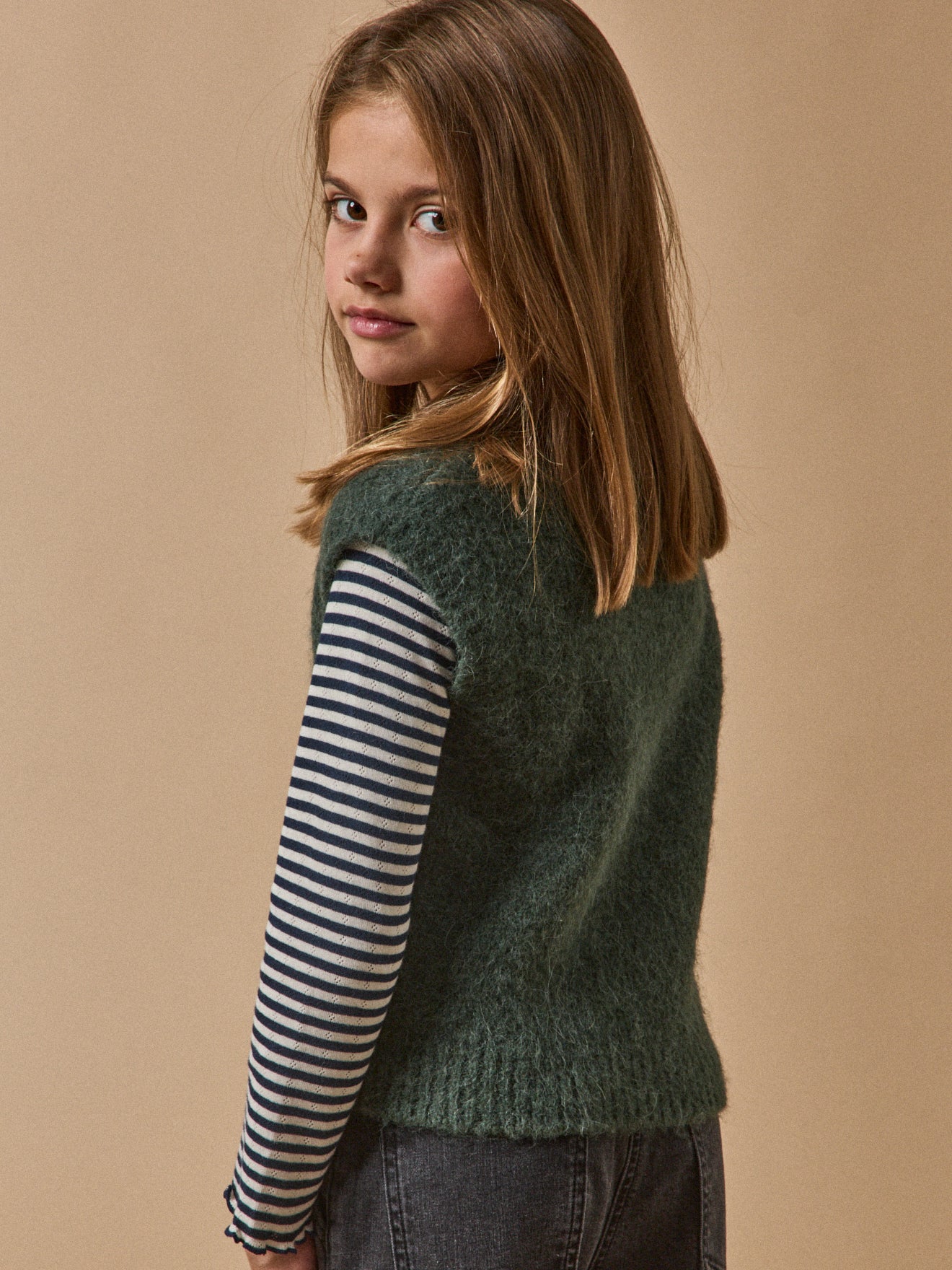 Pull sans manches Fille laine et alpaga - Image 2