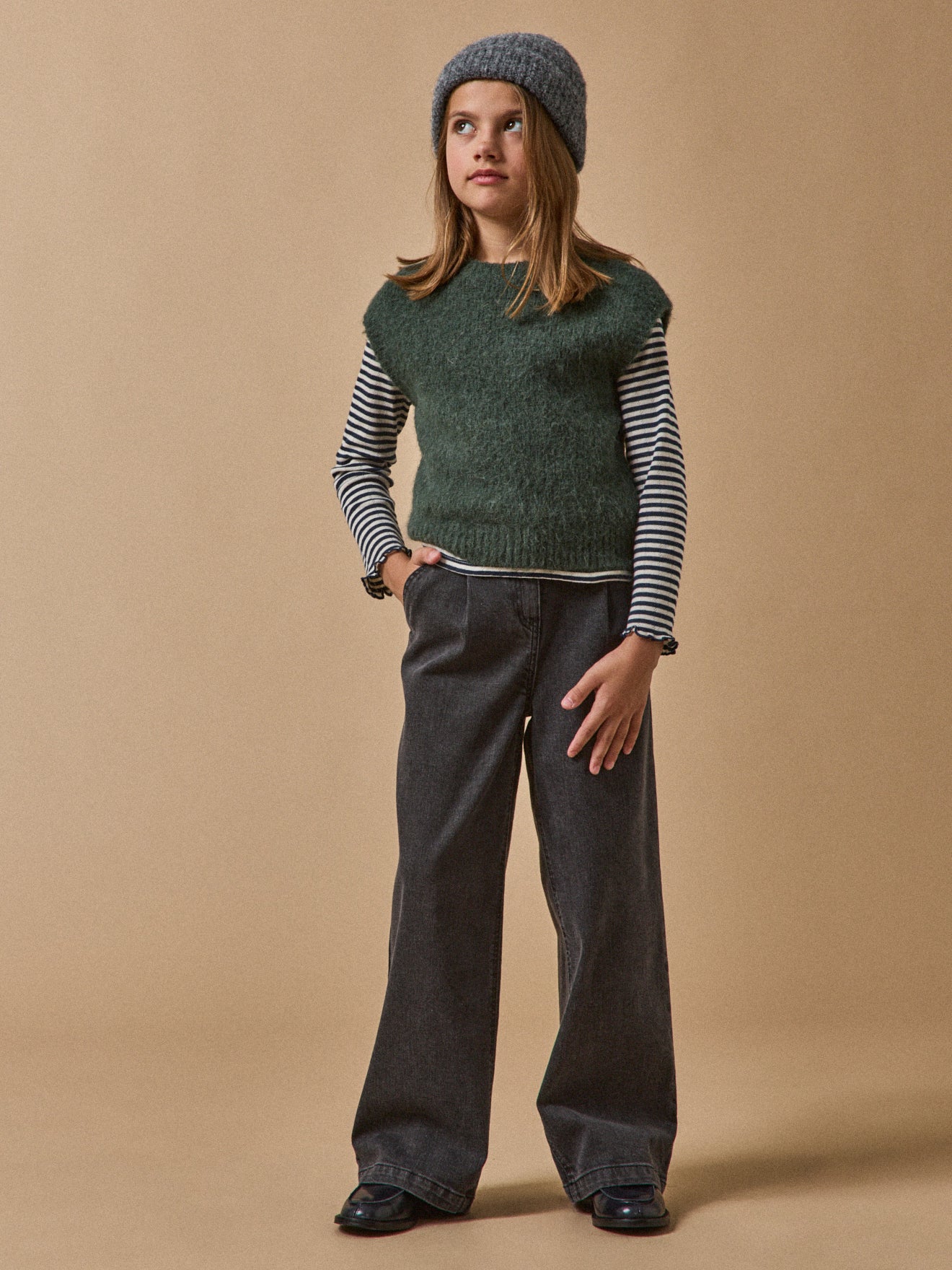 Pull sans manches Fille laine et alpaga - Image 5