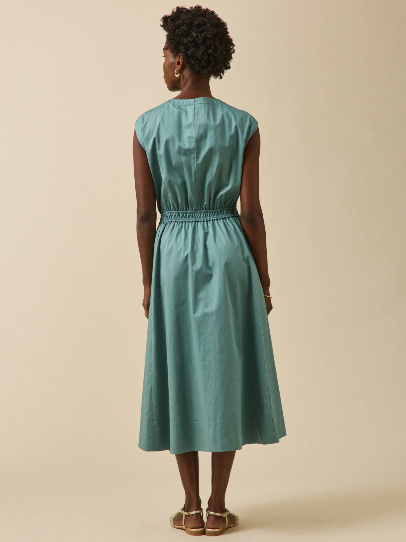 Robe longue cérémonie femme popeline satinée - Image 2