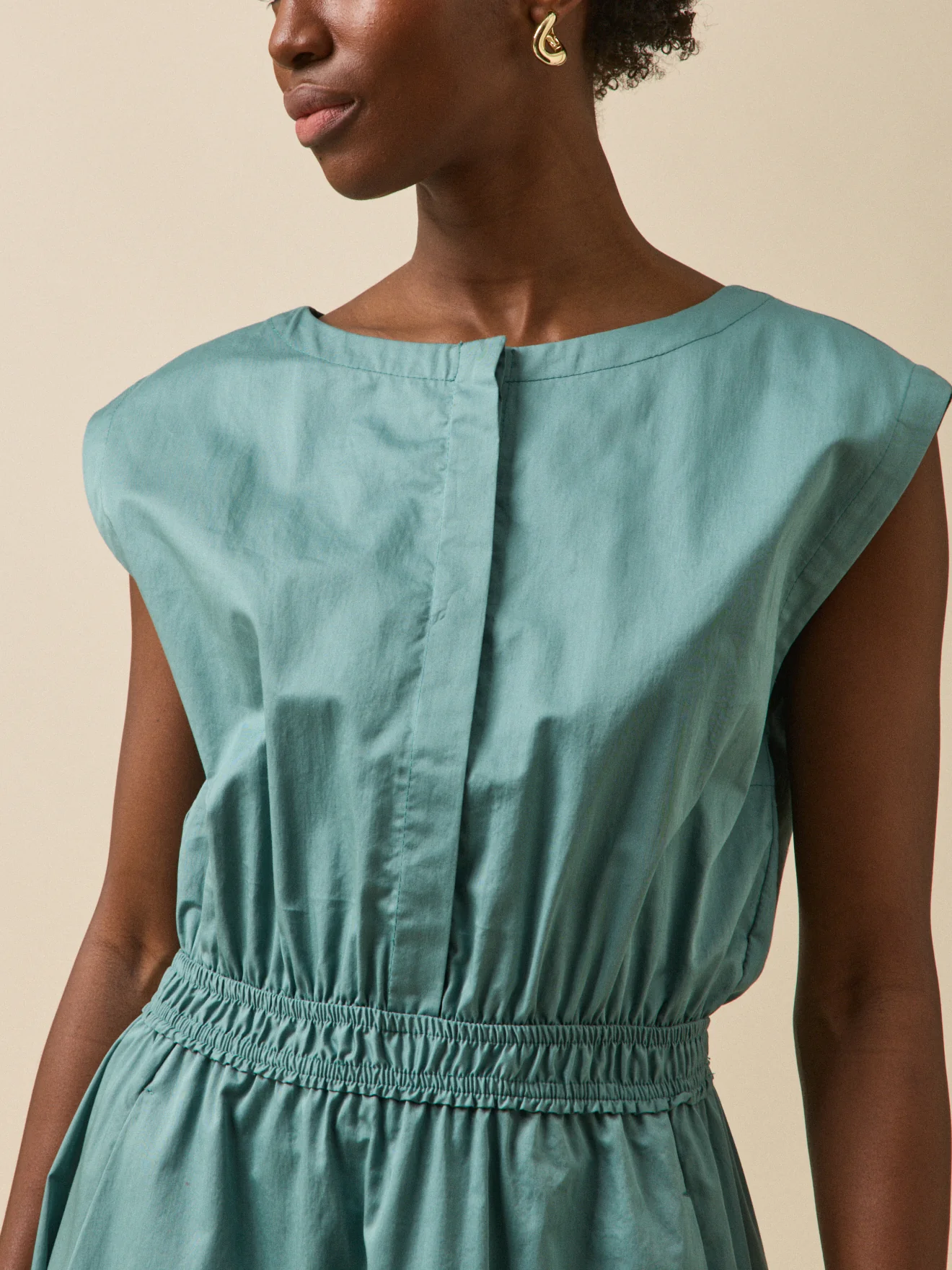Robe longue cérémonie femme popeline satinée - Image 3