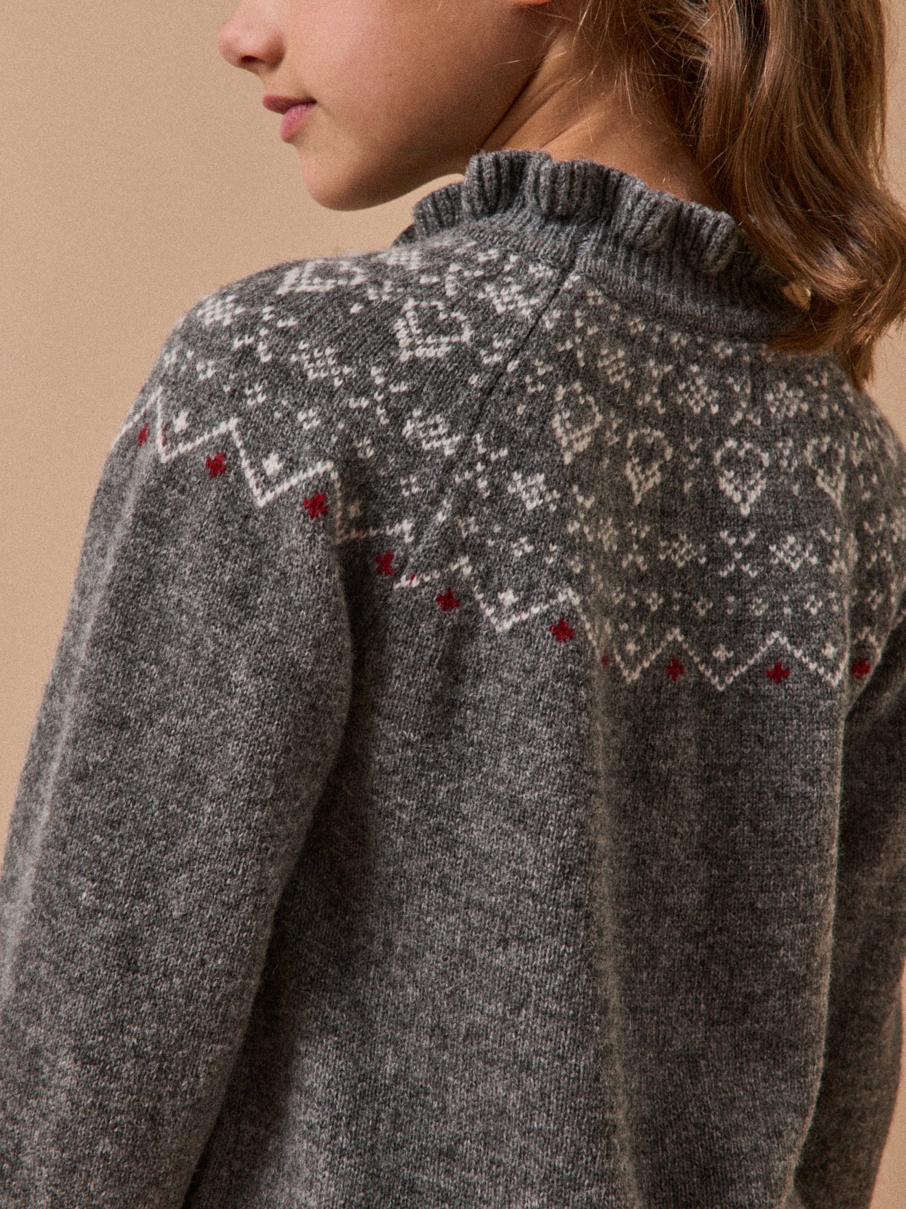 Robe jacquard en laine Fille - Image 4